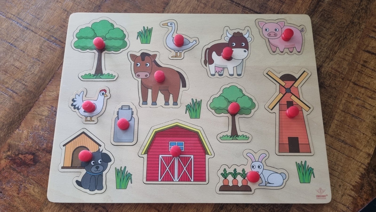 Boerderij puzzel, Kinderen en Baby's, Ophalen, 10 tot 50 stukjes, Zo goed als nieuw, Van hout