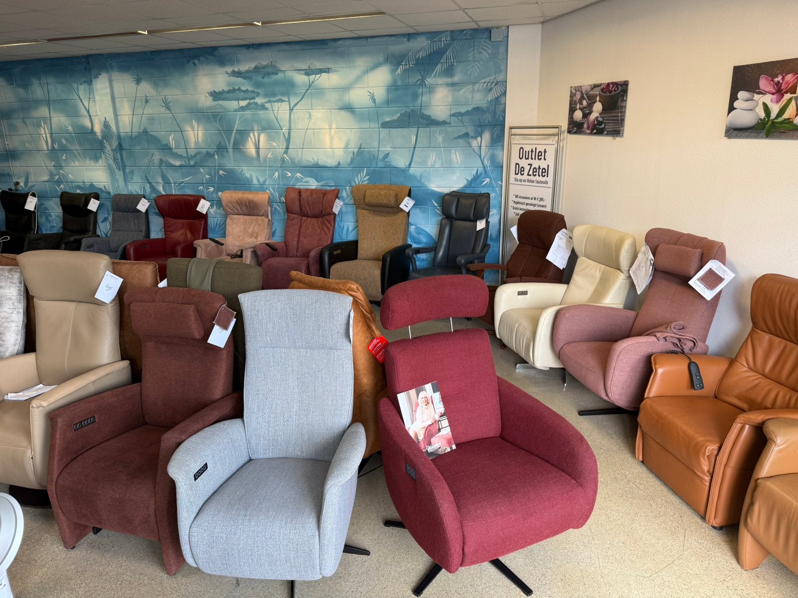 Outlet Sta op relax stoel relaxfauteuil direct leverbaar, Verzenden, Zo goed als nieuw