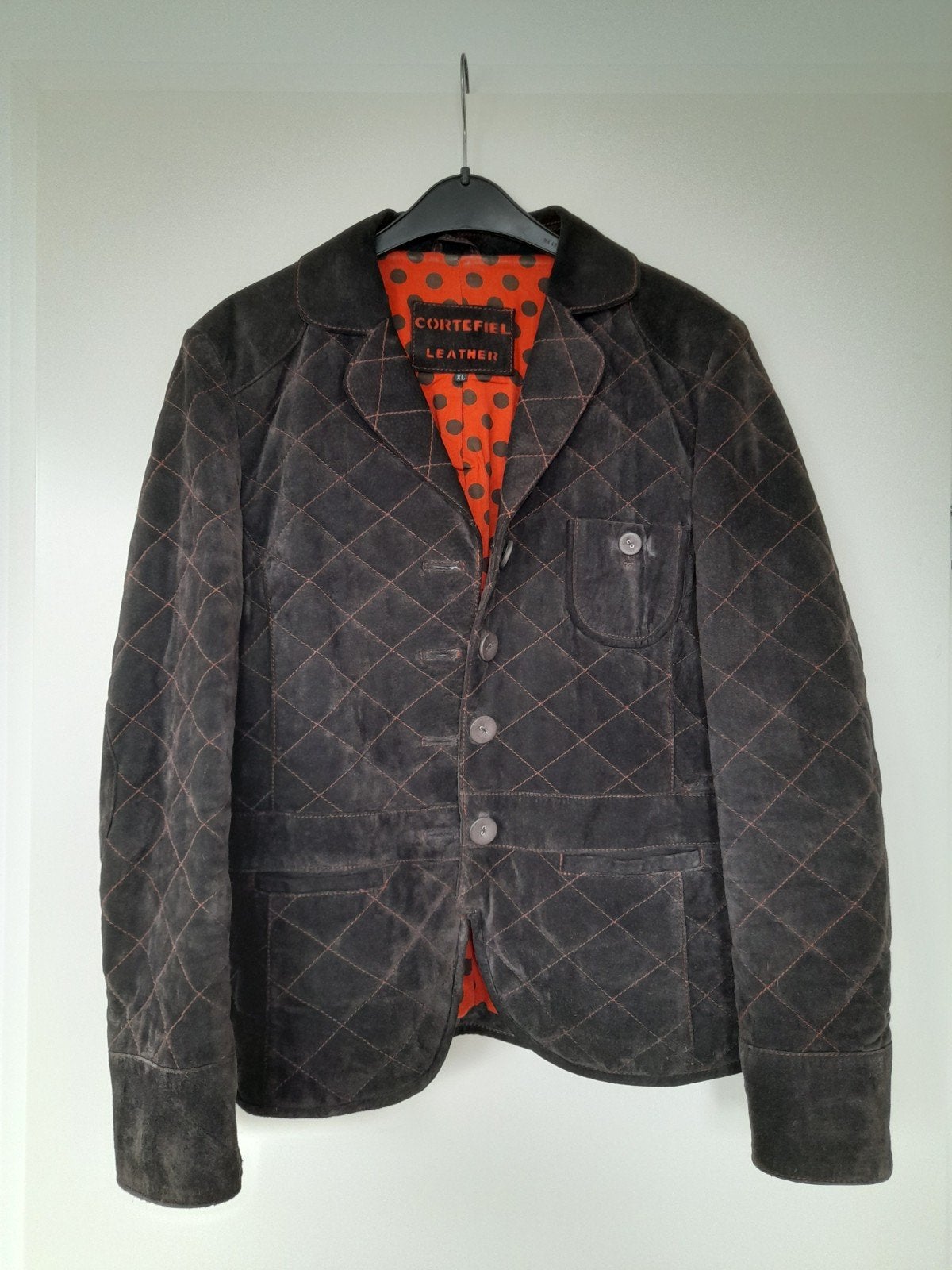 Zacht leren jasje, Bruin, Maat 46/48 (XL) of groter, Ophalen of Verzenden, Zo goed als nieuw
