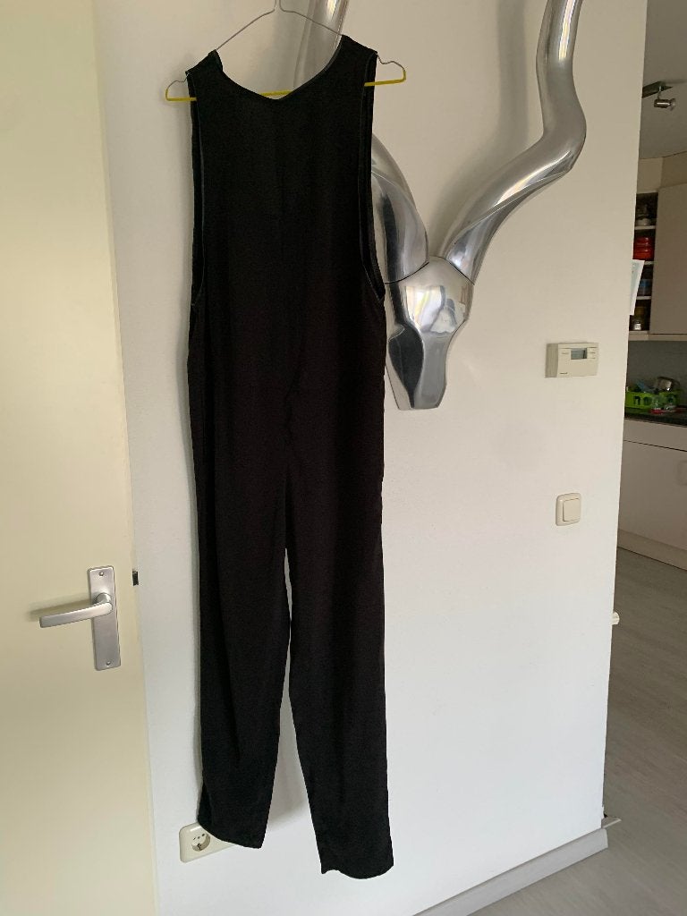 Zwarte Jumpsuit Maat 36, Kleding | Dames, Jumpsuits, Ophalen of Verzenden, Zo goed als nieuw, Maat 36 (S), Zwart