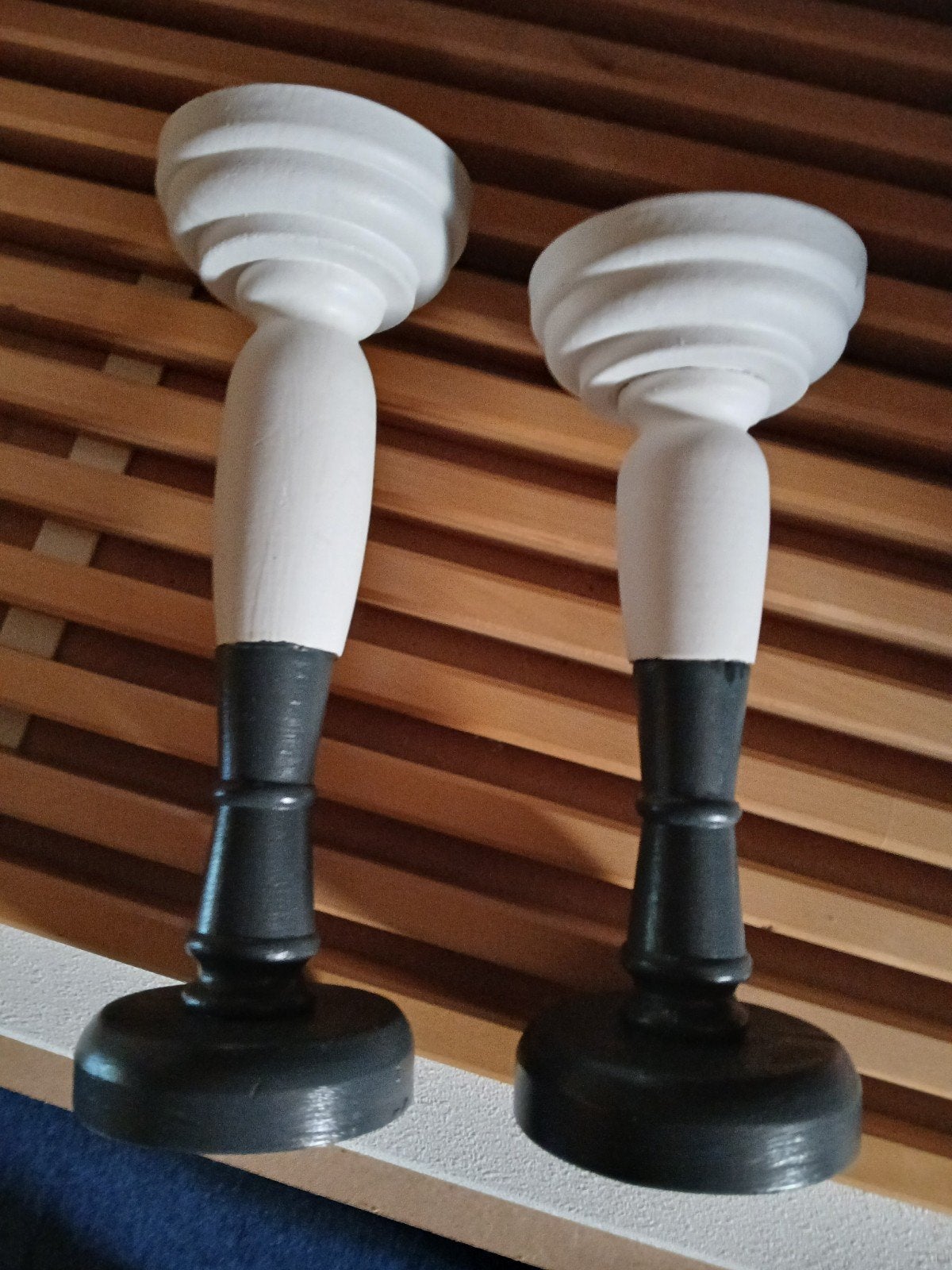 Kaarsen standaard hout, Huis en Inrichting, Lampen | Tafellampen, Ophalen of Verzenden, Zo goed als nieuw, Hout, Minder dan 50 cm