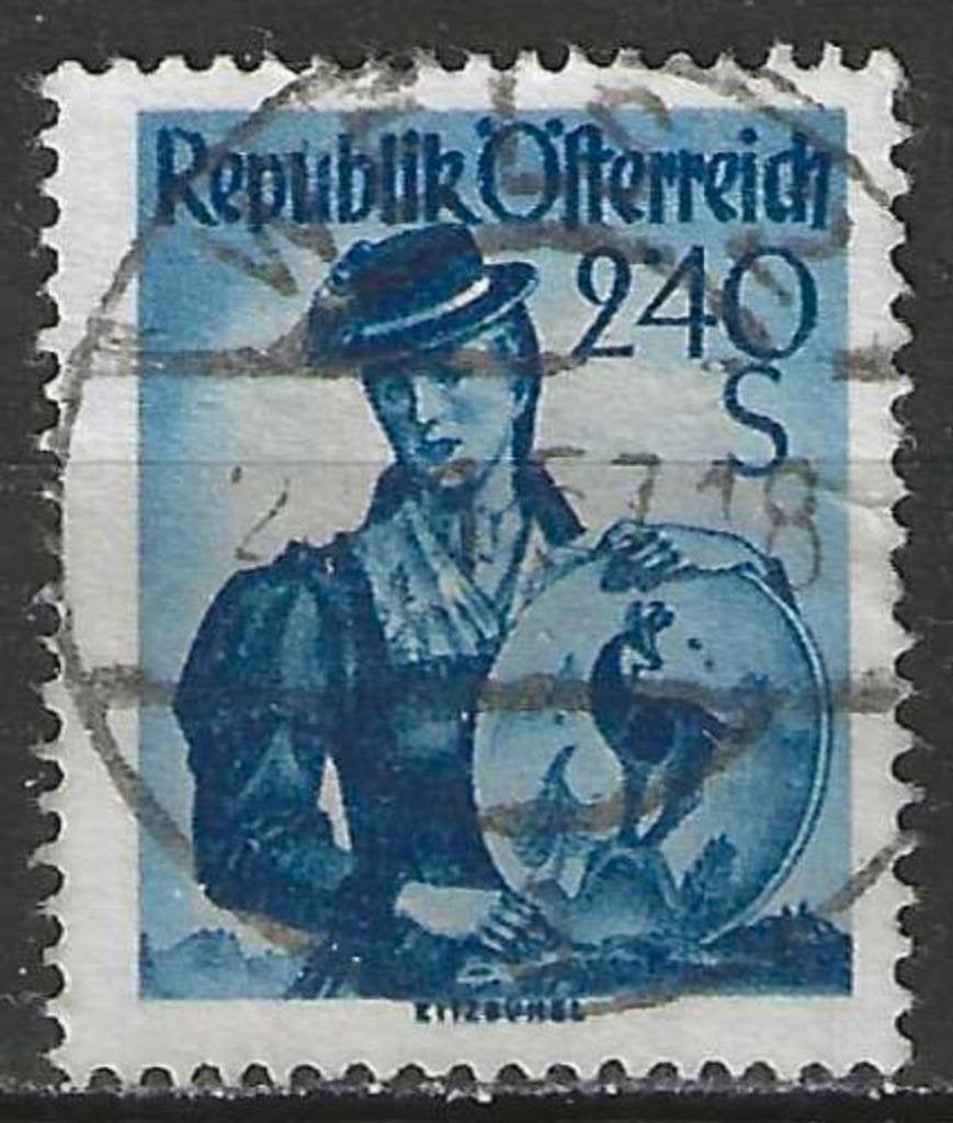Oostenrijk 1951/1952 - Yvert 804 - Klederdrachten (ST), Postzegels en Munten, Postzegels | Europa | Oostenrijk, Verzenden, Gestempeld