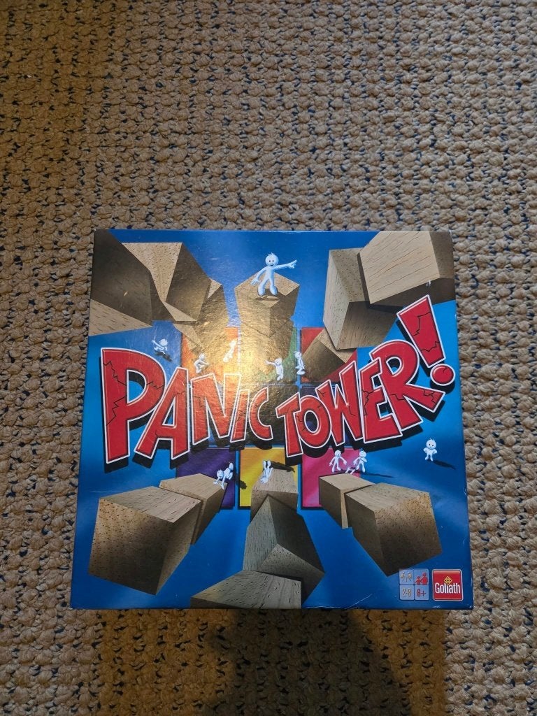 Panic Tower! - Spannend stapelspel van Goliath, Een of twee spelers, Ophalen of Verzenden, Zo goed als nieuw, Goliath