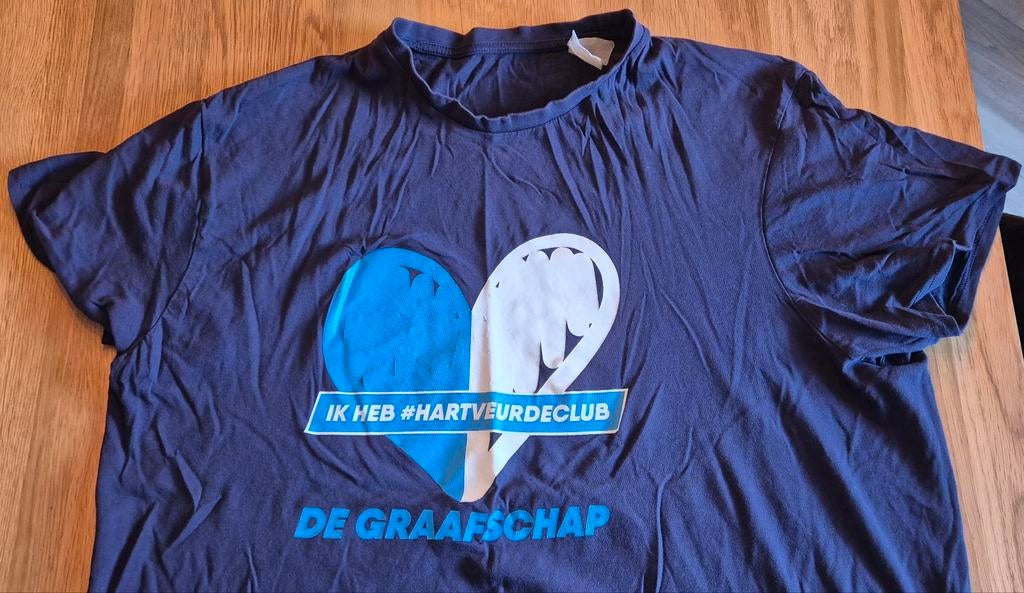 De Graafschap T-shirt - Ik heb #hartveurdeclup, Kleding | Heren, De Graafschap, Blauw, Overige maten, Ophalen of Verzenden