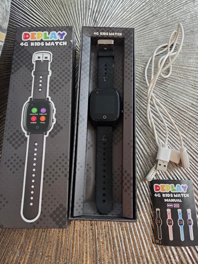 Deplay Kids Horloge 4G - Zwart Smartwatch voor Kinderen, Sieraden, Tassen en Uiterlijk, Horloges | Kinderen, Ophalen of Verzenden