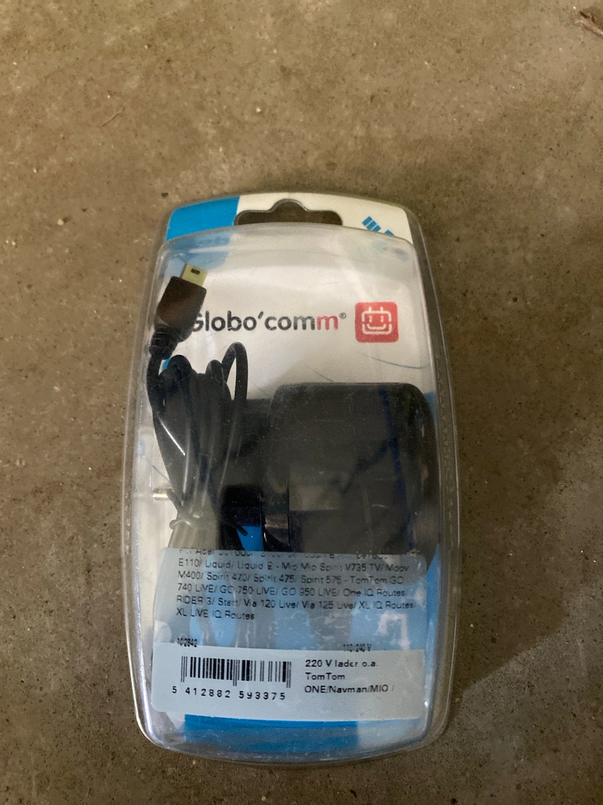Globo'comm 220V Lader voor TomTom/Navman/MIO - Nieuw, Auto diversen, Ophalen of Verzenden, Nieuw