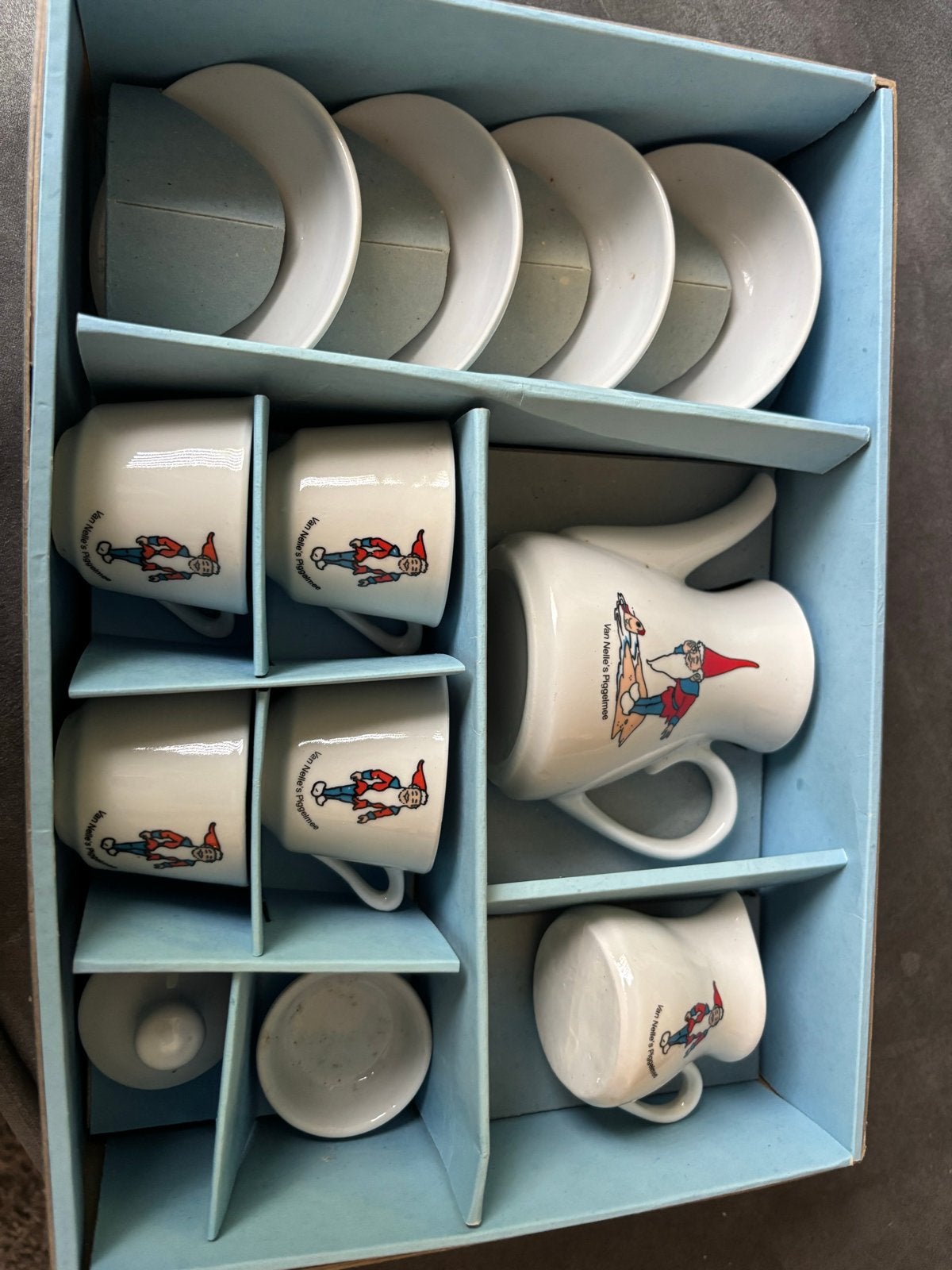 Vintage Kinderservies Piggelmee - Kahla Porselein, Gebruikt, Overige merken, Vintage, Ophalen of Verzenden