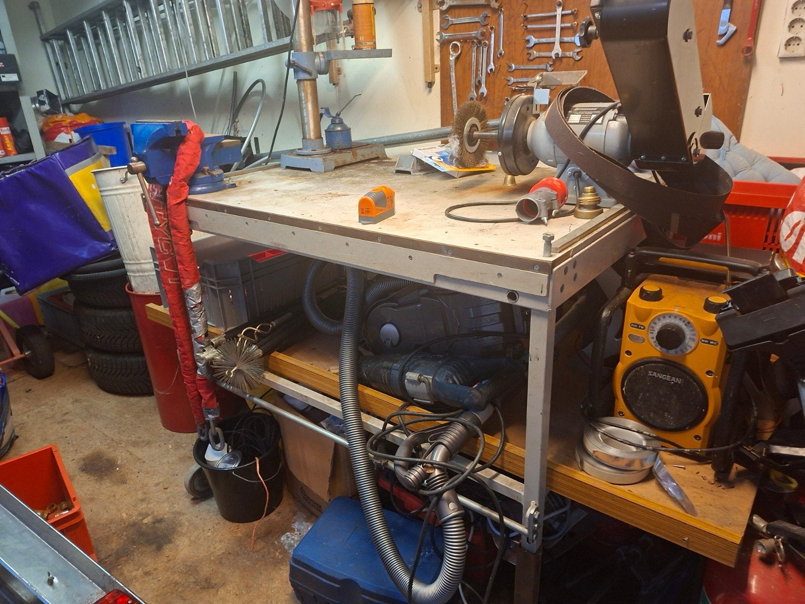Kolomboormachine met slijpmachine en werkbank, Ophalen, Gebruikt, 600 watt of meer, Kolomboormachine