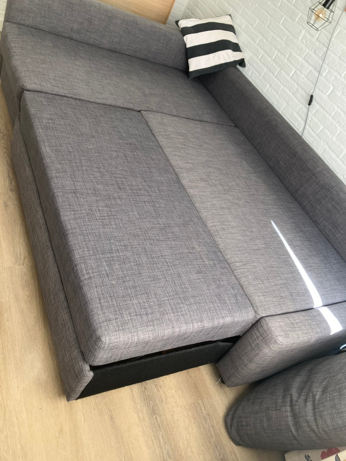 Ikea slaapbank, donker grijs 1.40x200, Huis en Inrichting, Slaapkamer | Slaapbanken, Ophalen, Gebruikt, Tweepersoons, 140 cm