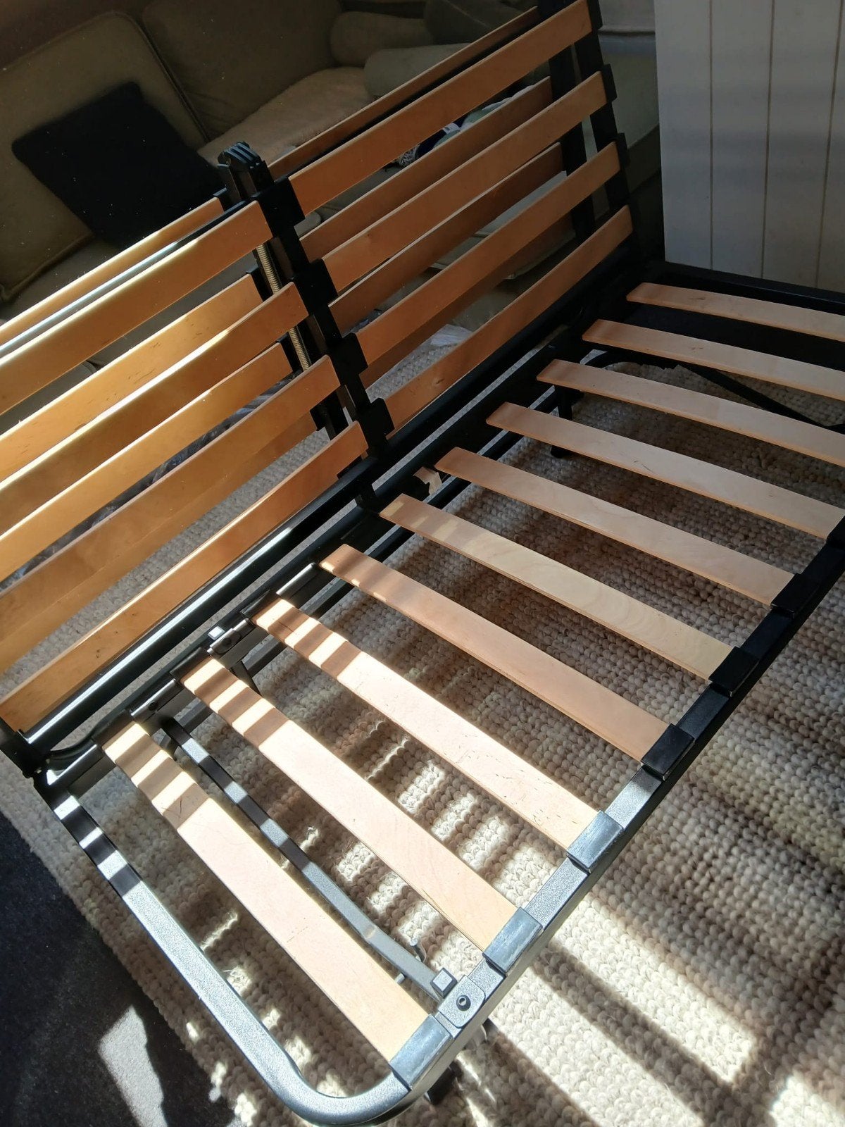opklap bed met extra matras., Huis en Inrichting, Slaapkamer | Matrassen en Bedbodems, Ophalen, Gebruikt, Tweepersoons, 140 cm