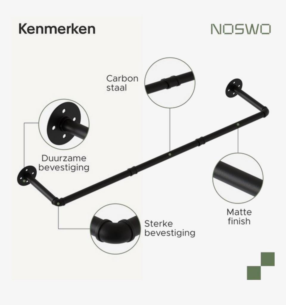 Noswo kleding stang industrieel, Ophalen of Verzenden, Zo goed als nieuw, 25 tot 50 cm, Minder dan 100 cm