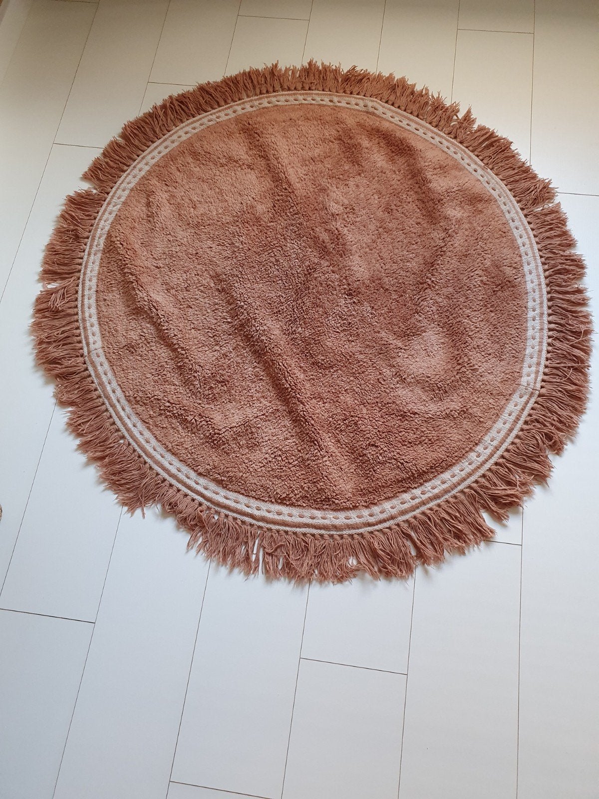 Vloerkleed Tapis Petit Old Pink 110 cm, Ophalen, Rond, Roze, 100 tot 150 cm