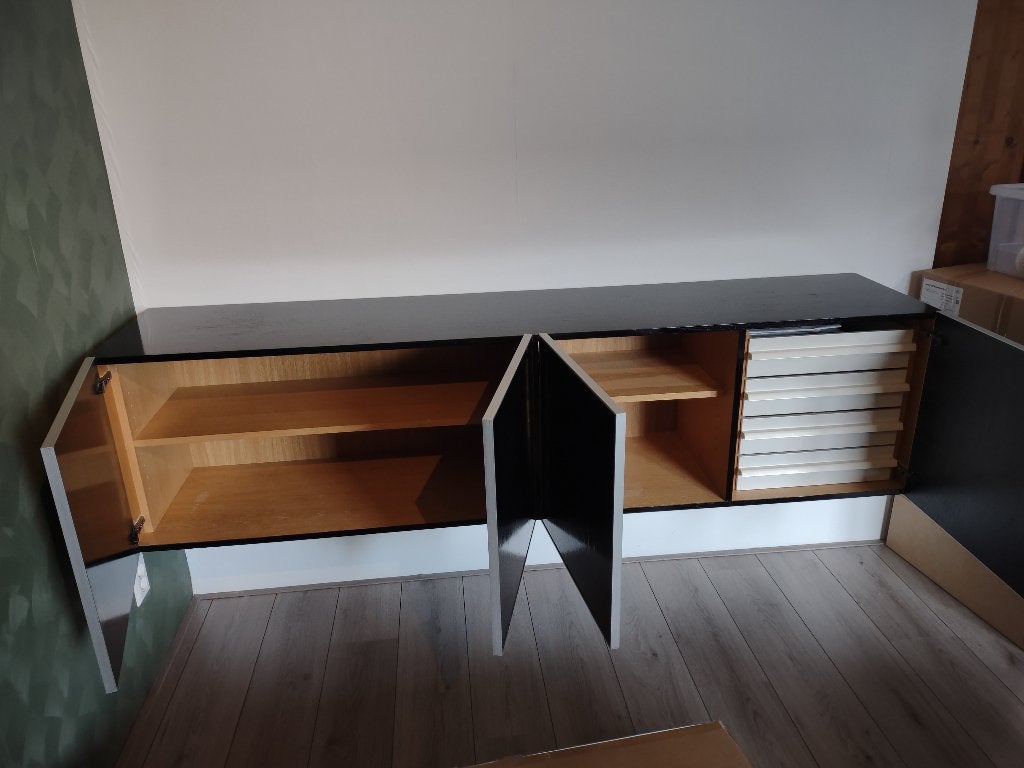 Banz bord hangend wandmeubel, Ophalen, Gebruikt, Met deur(en), 150 tot 200 cm