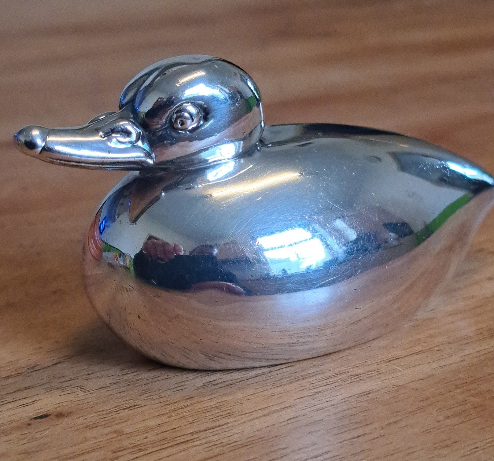 Zilveren eend grote miniatuur 990 zilver 68,3 gram, Ophalen of Verzenden, Zilver