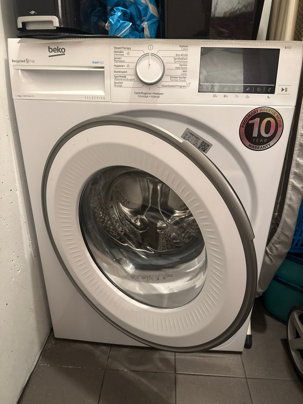 Beko B300 Wasmachine 8kg 1400 toeren A+++, Ophalen of Verzenden, Zo goed als nieuw, 85 tot 90 cm, 1200 tot 1600 toeren