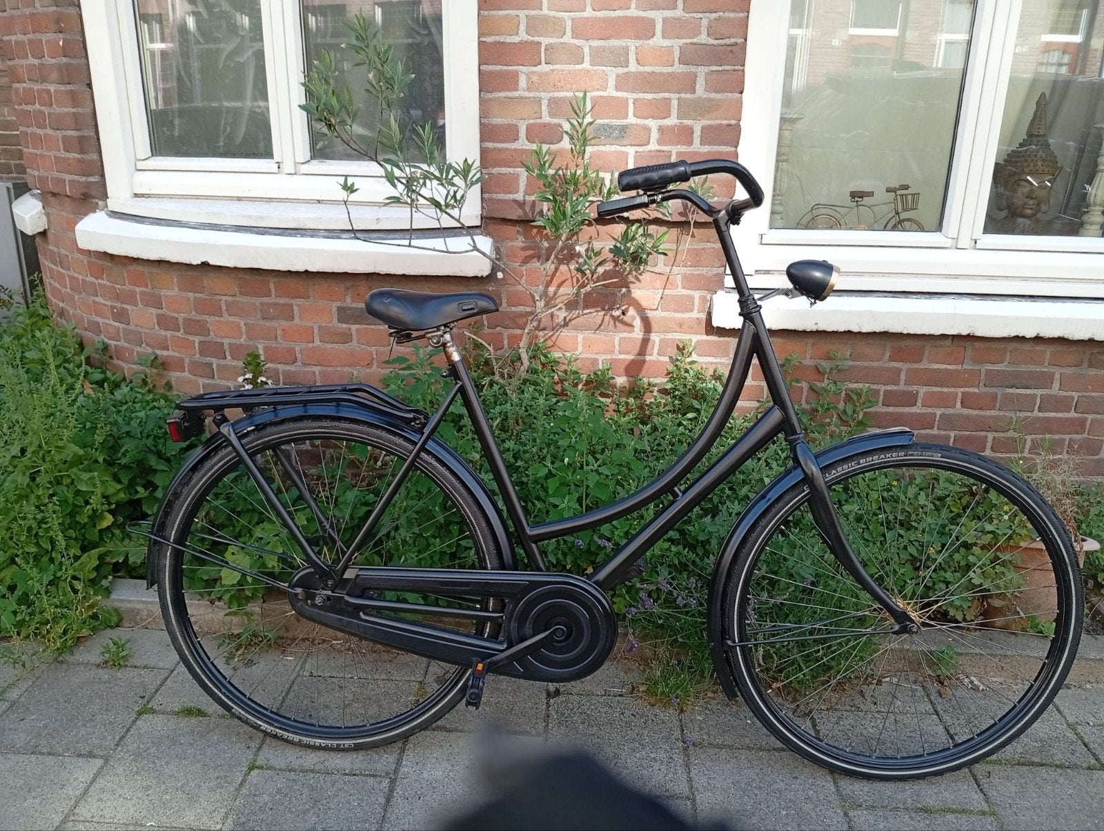 Zwarte Omafiets BSP #0610058437, Fietsen en Brommers, Fietsen | Dames | Omafietsen, Ophalen, Terugtraprem, Gebruikt, 56 cm of meer