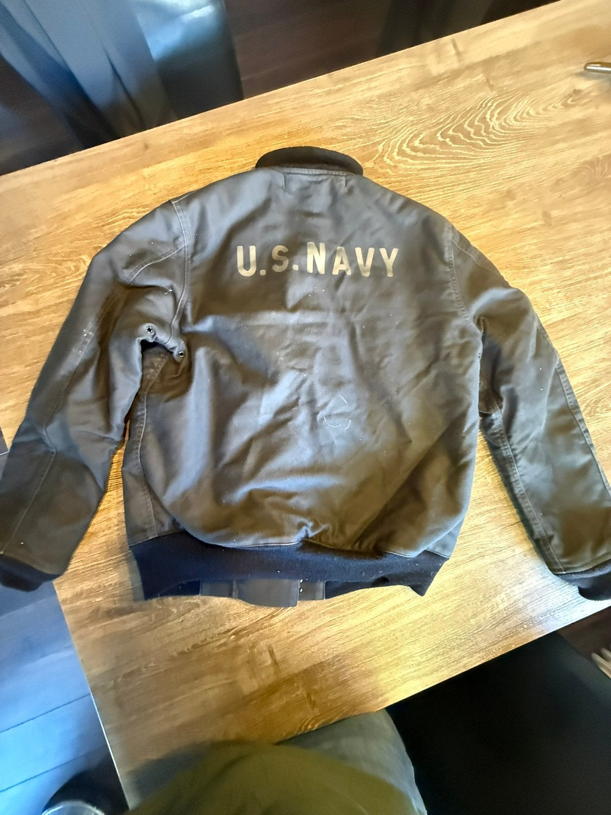 Vintage U.S. Navy Deck Jacket - Stoere Herenjas, Ophalen, Gedragen, Maat 48/50 (M), Blauw