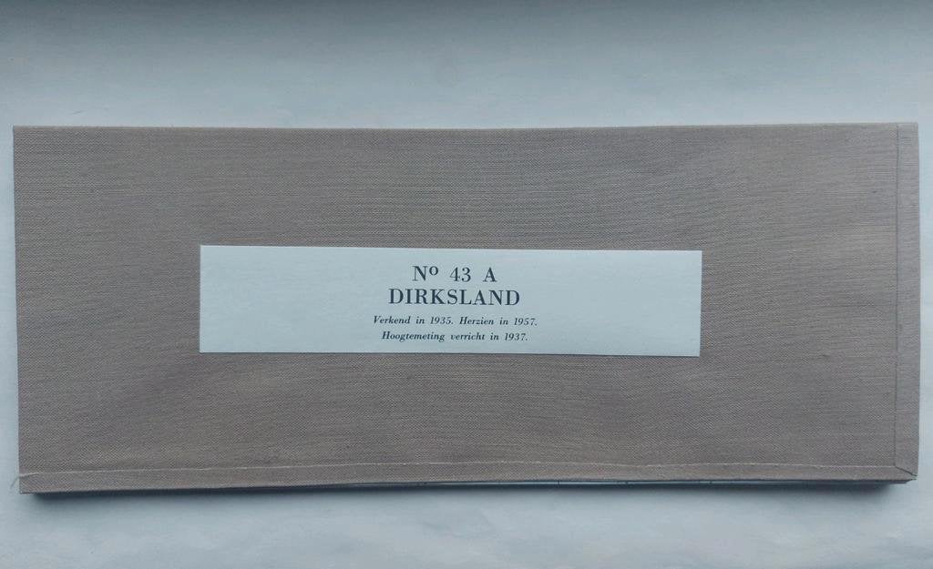 43A stafkaart uit 1959 Dirksland Lelisssant Herkingen, Boeken, Staat der Nederlanden, Ophalen of Verzenden, 1800 tot 2000, Nederland