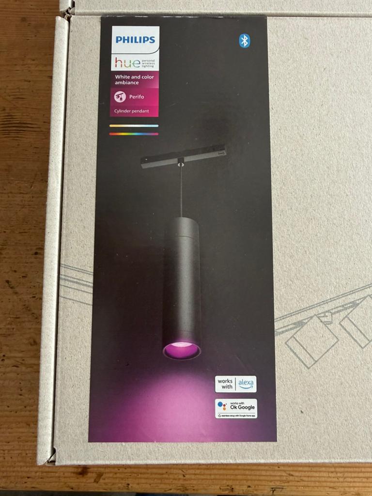 Philips Hue Perifo railverlichting cylinder pendant hanglamp, Ophalen, Nieuw, Minder dan 50 cm
