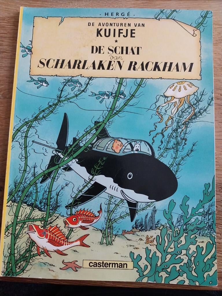 Kuifje De Schat van Scharlaken, Cokes voorraad, Zonnebloem, Meerdere stripboeken, Ophalen of Verzenden, Gelezen, Hergé