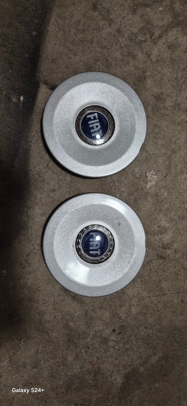 2x Naafdoppen Fiat Punto aluminium velgen - Gebruikt, Ophalen, Gebruikt, Fiat