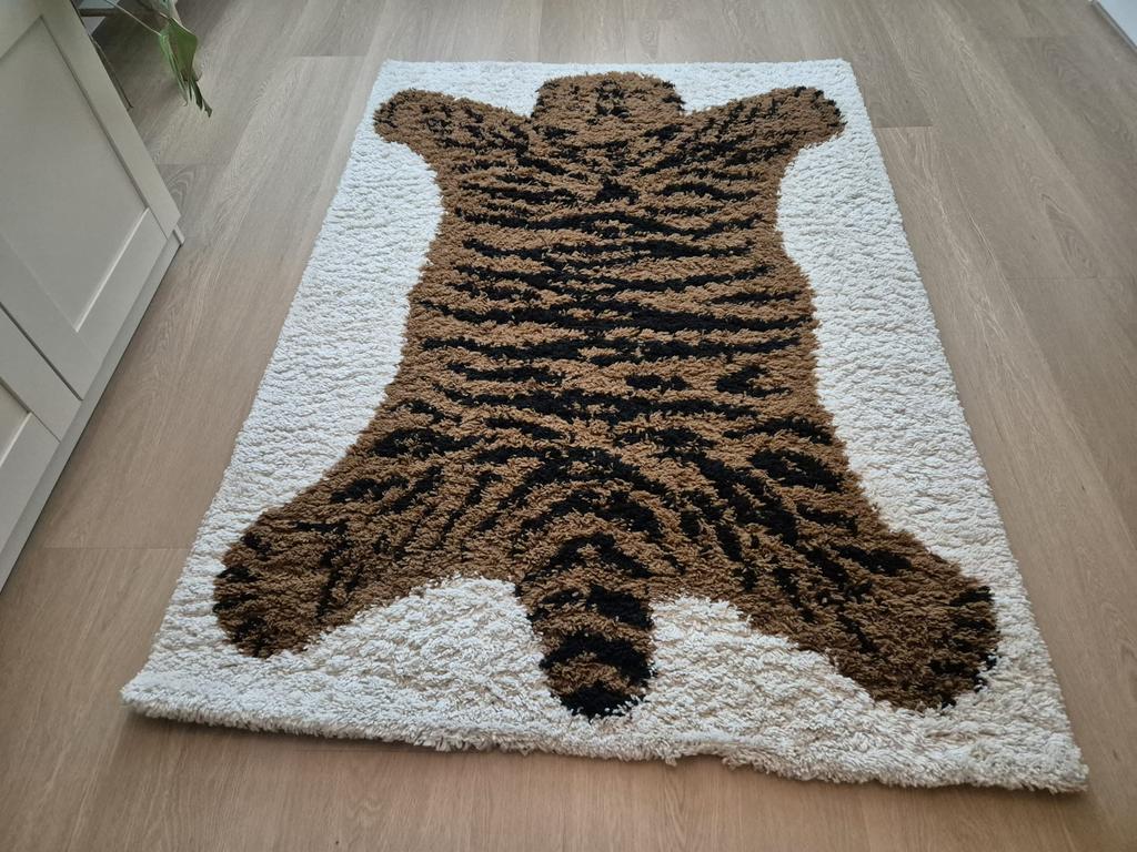 Kwantum kleed tijger, Ophalen, Gebruikt, Bruin, Rechthoekig