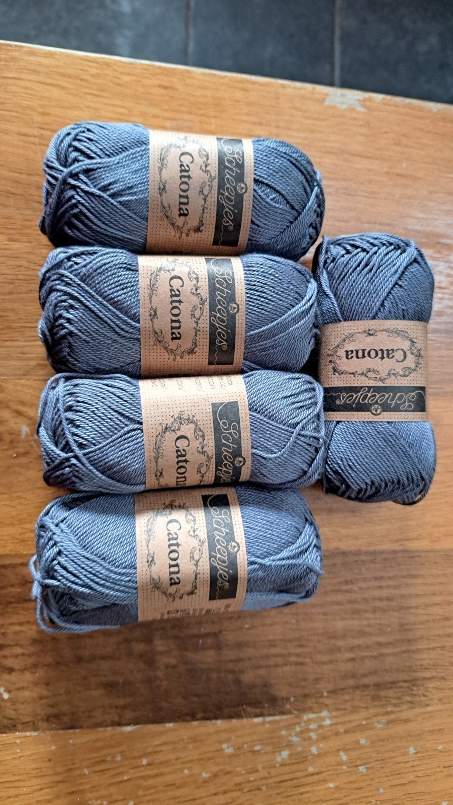 5 bollen Scheepjes katoen -, Breien of Haken, Nieuw, Ophalen of Verzenden, E
