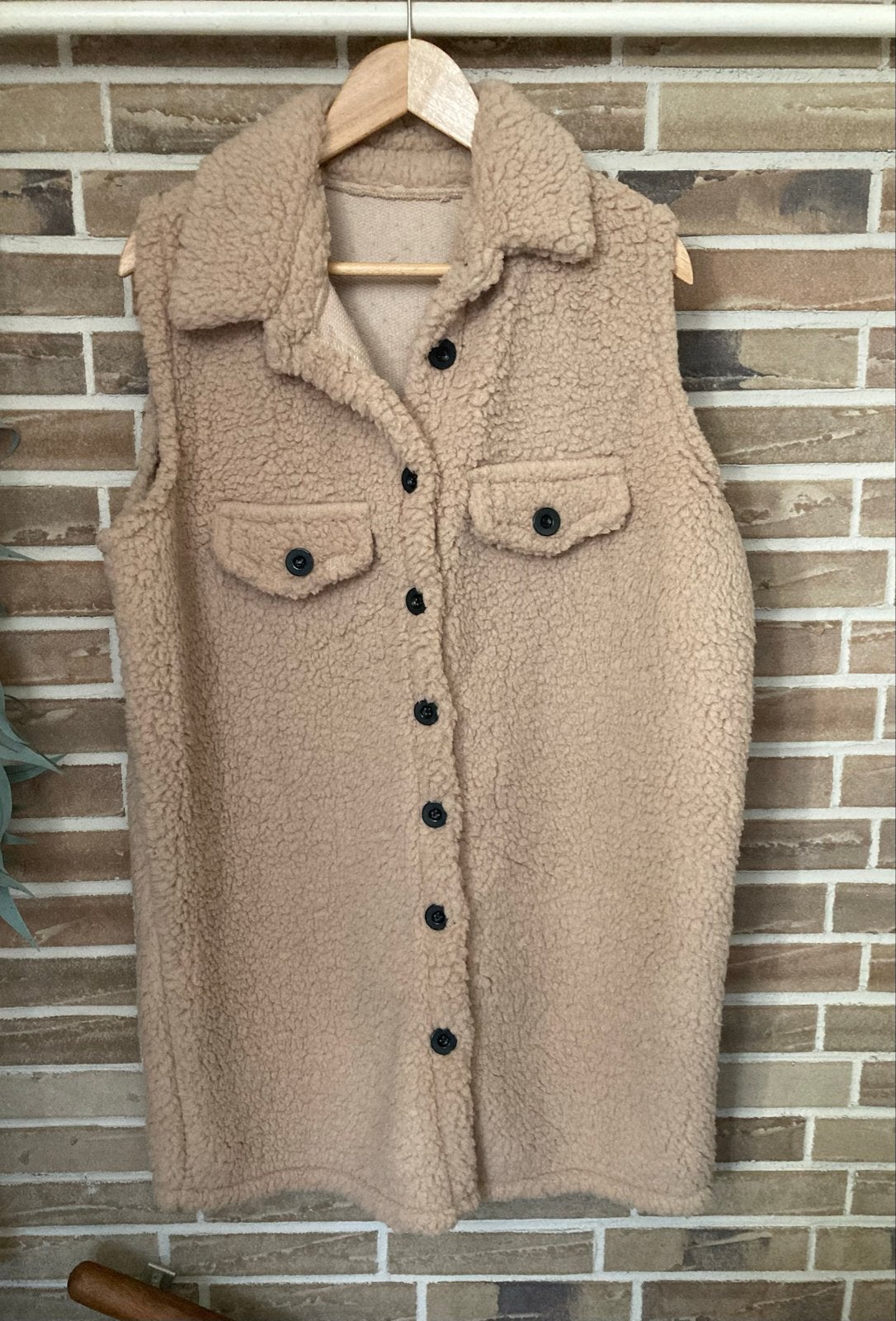 Nieuw Teddy Gilet/bodywarmer One Size - Past t/m Maat 46, Ophalen of Verzenden, Nieuw, Maat 42/44 (L), Beige