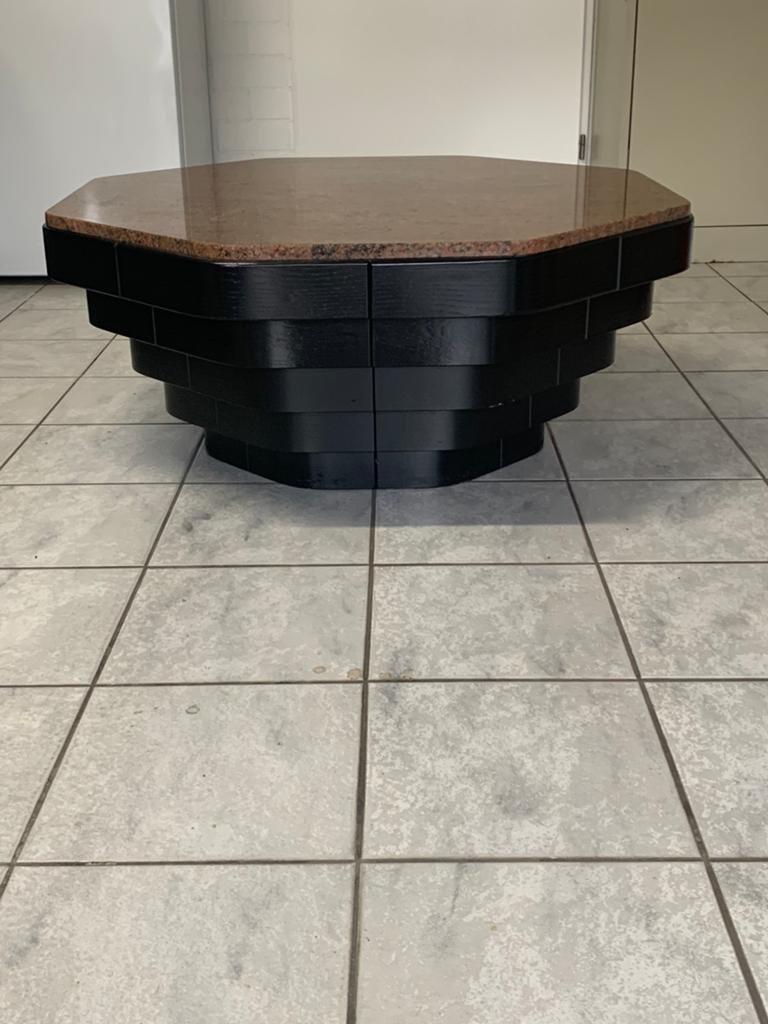Granieten salontafel, Ophalen, Gebruikt, Rond, 50 tot 100 cm