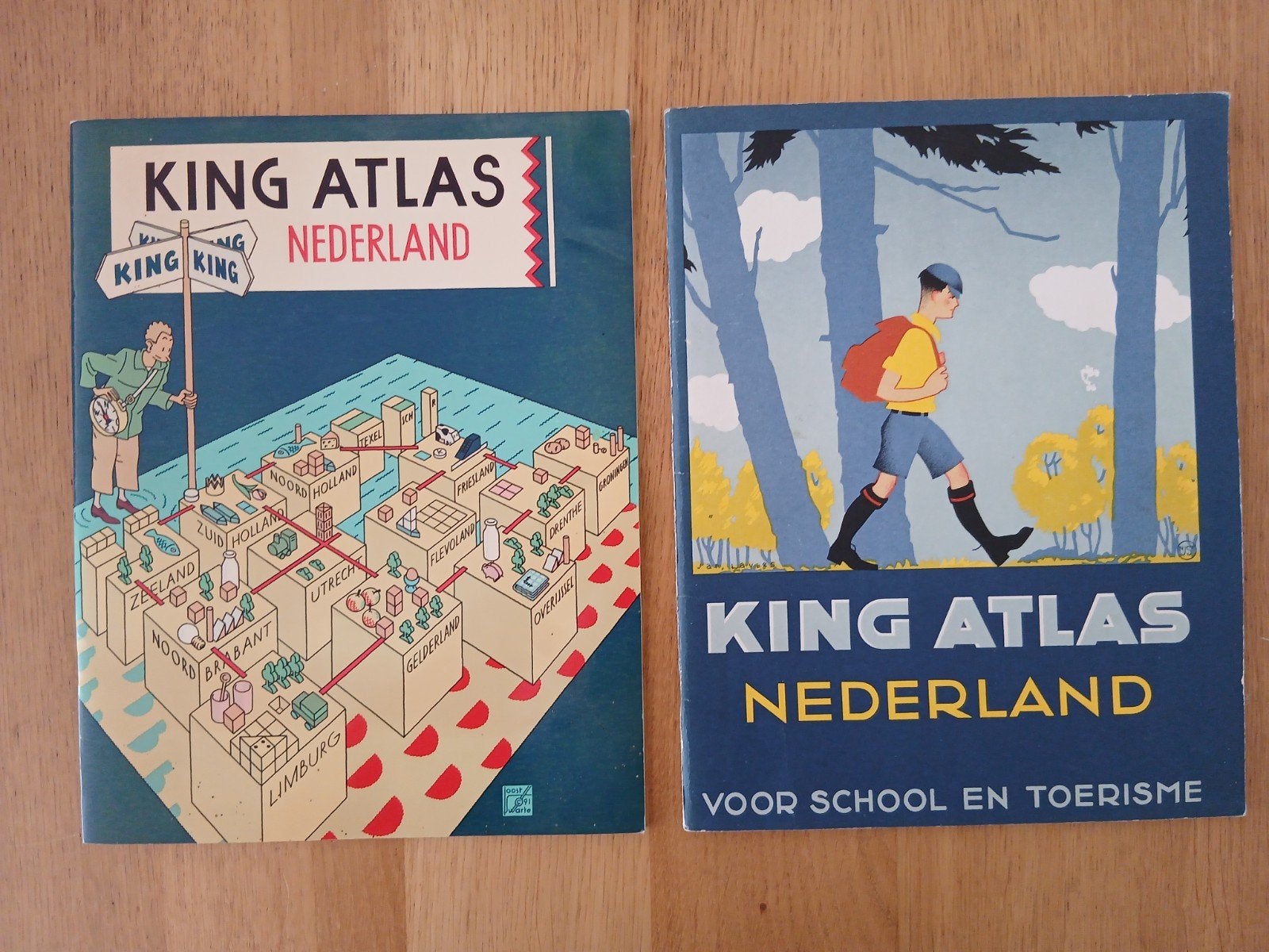 2 King atlassen, 1e druk uitgave 1991, uitgave 1979, Boeken, Atlassen en Landkaarten, Gelezen, Overige atlassen, Ophalen of Verzenden