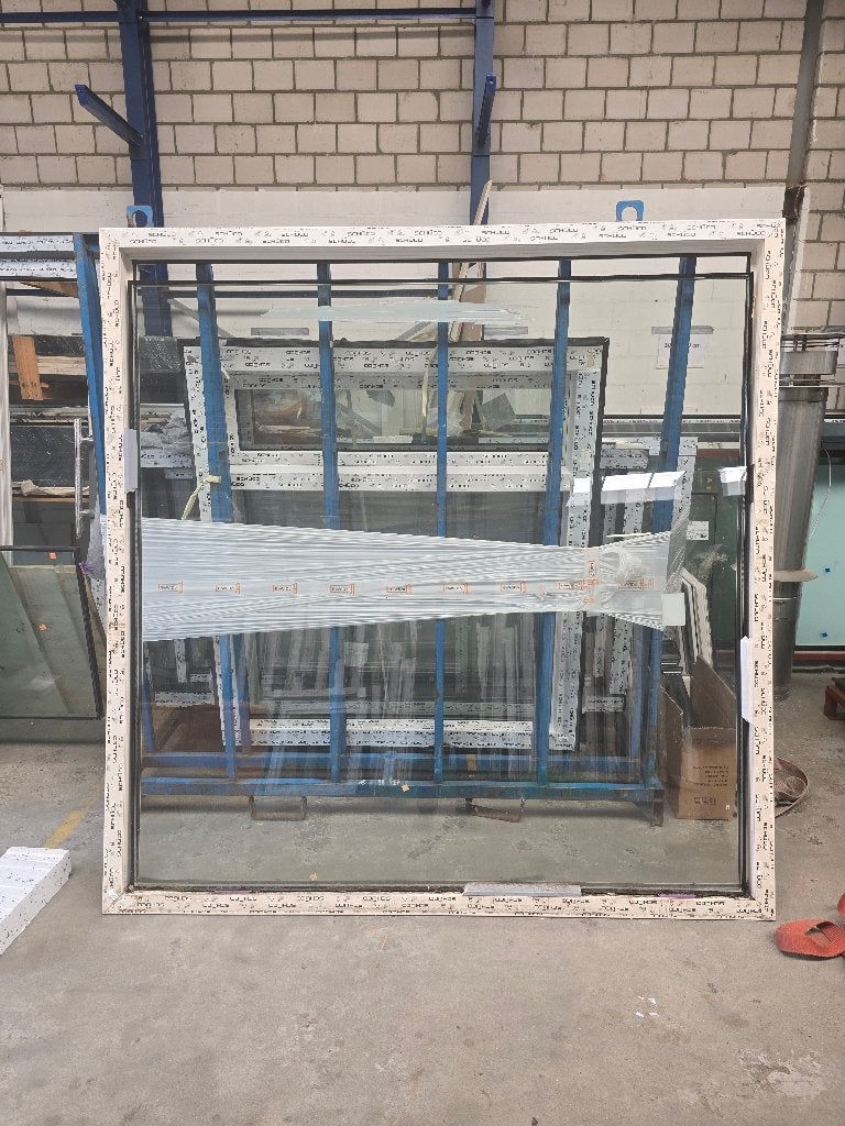 Vaste raam kozijn Schüco 2020x2065 mm zonder glaslatten, Doe-het-zelf en Verbouw, Glas en Ramen, Ophalen, Gevelraam of Ruit, Gebruikt