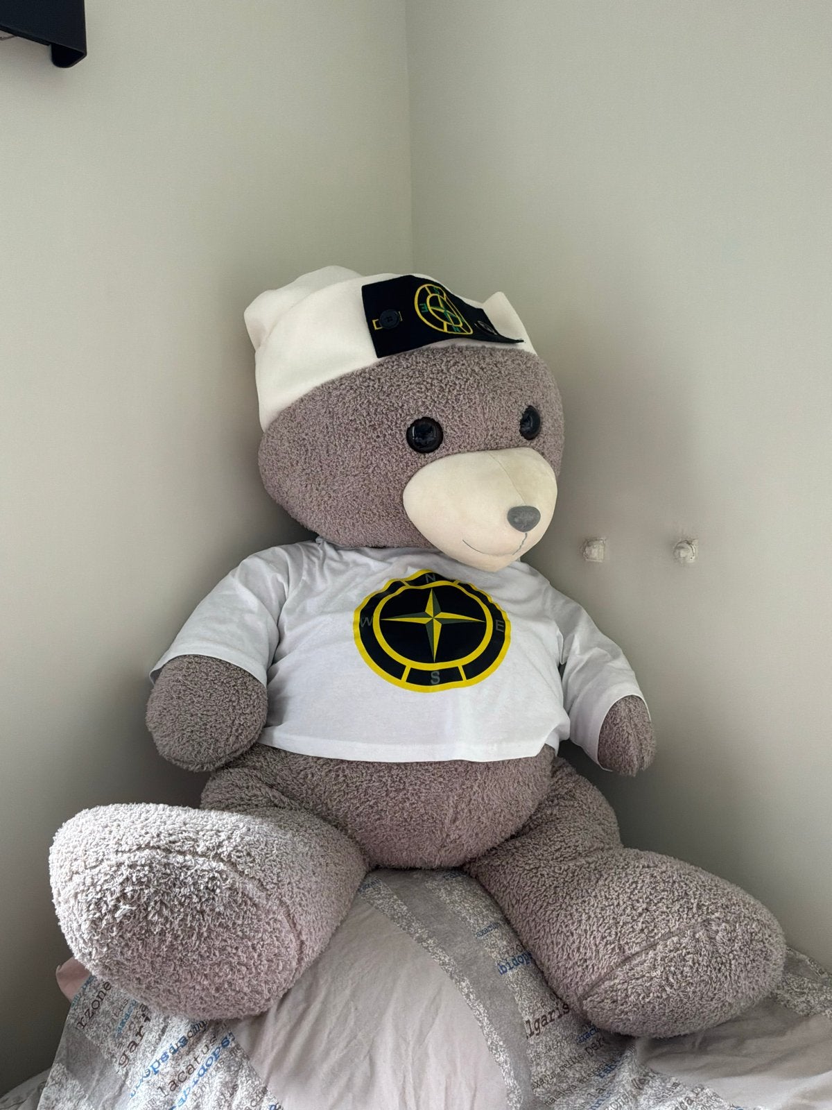 Grote Teddybeer Knuffel, zittend 80 cm nieuw, Ophalen, Overige merken, Overige karakters, Beer