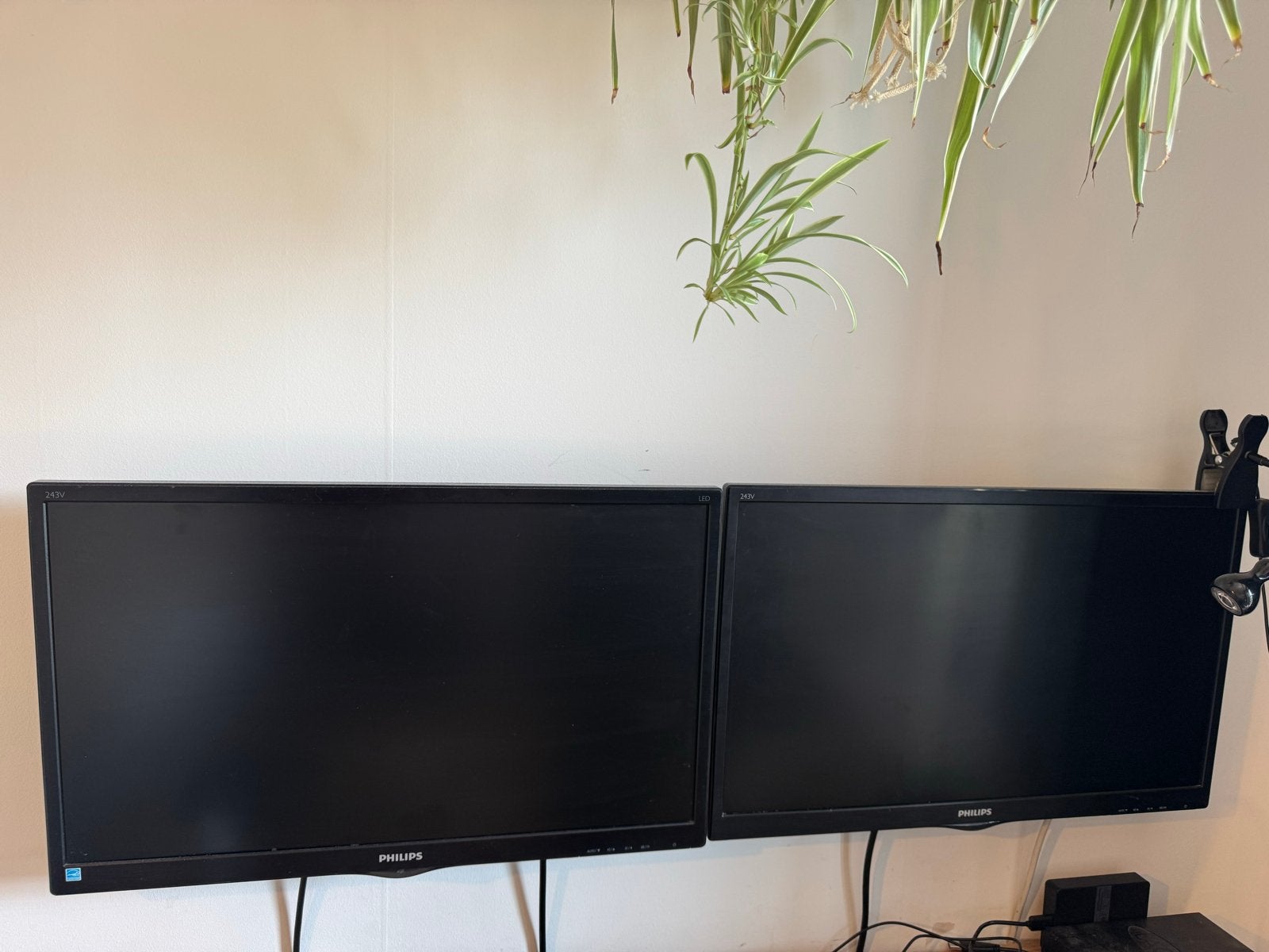 2x Philips 243V monitor met voet, Computers en Software, Monitoren, Ophalen, Gebruikt, Full HD, LED