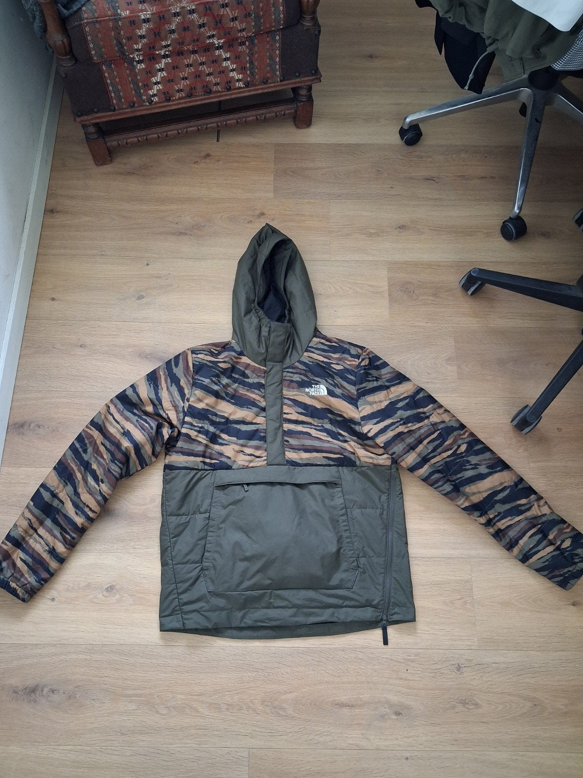 The North Face Anorak Puffer Jas Camouflage Maat M, Ophalen of Verzenden, Zo goed als nieuw, The North Face, Meerkleurig
