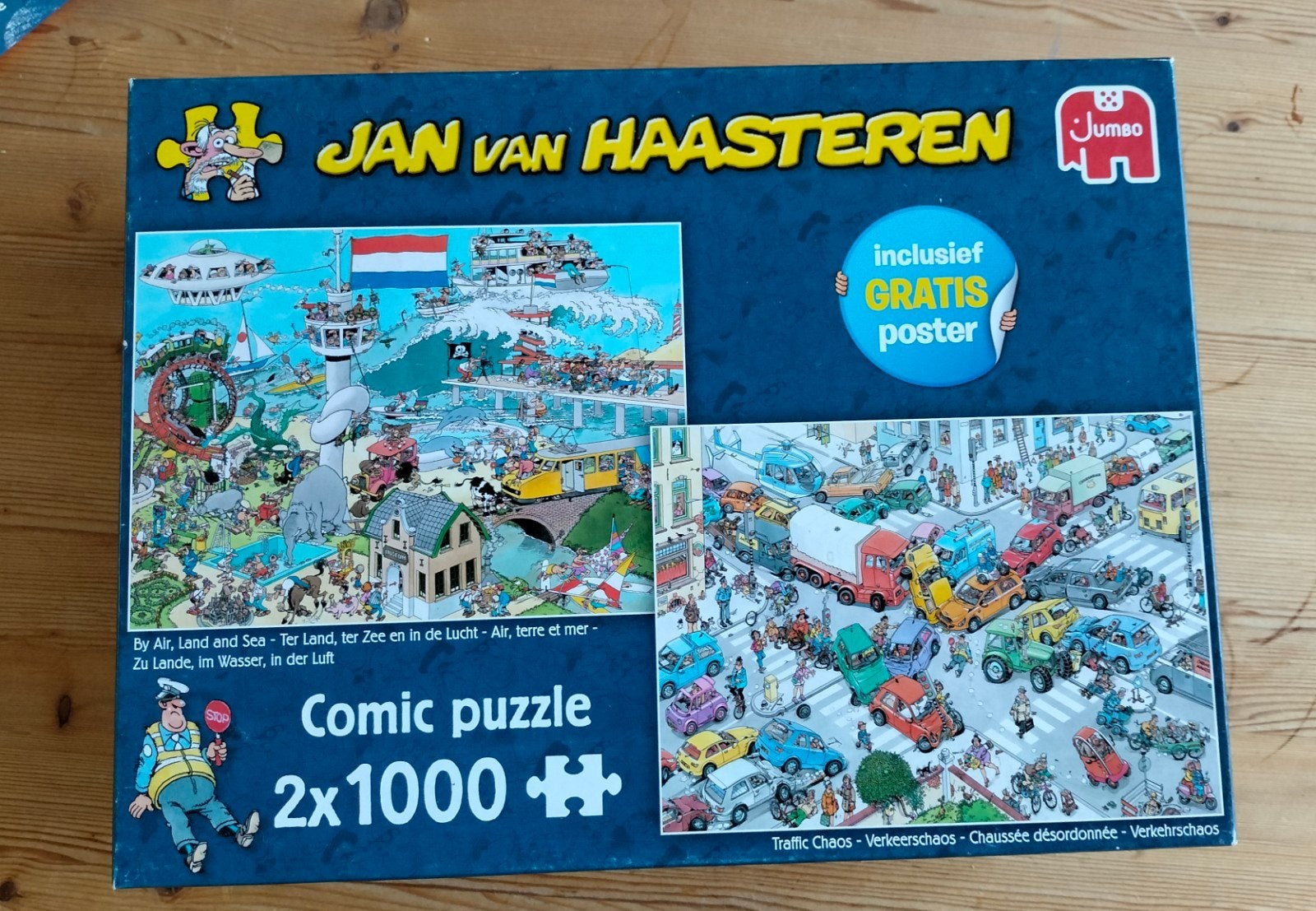 Jan van Haasteren - dubbele doos, Ophalen of Verzenden, 500 t/m 1500 stukjes, Zo goed als nieuw, Legpuzzel