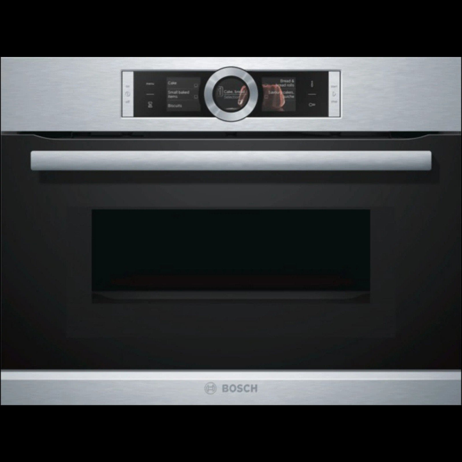 Bosch Serie 8 CMG636BS2 – Combi-oven met magnetron, 45 tot 50 cm, Zo goed als nieuw, Oven met grill, Inbouw