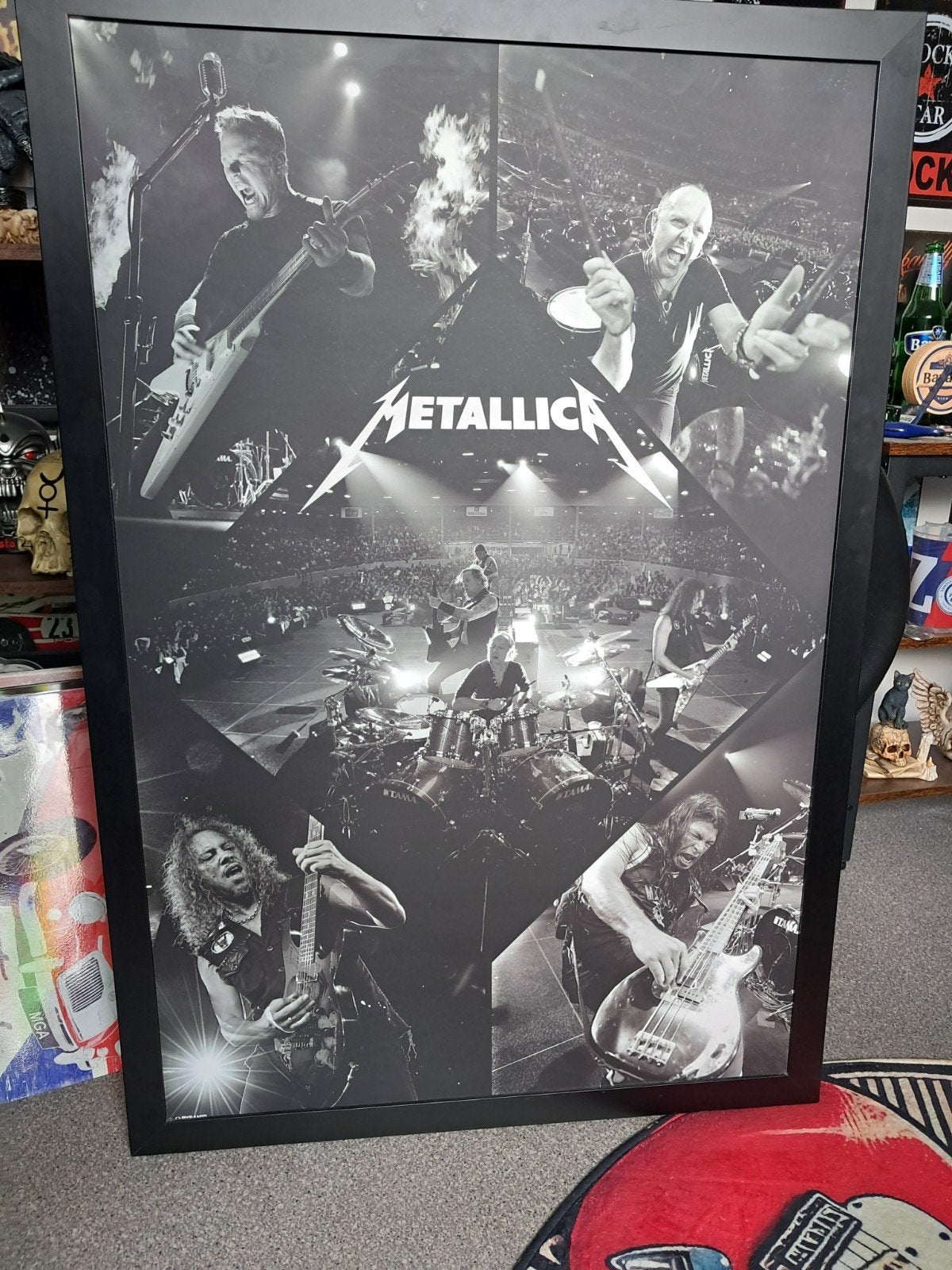 ingelijste poster metallica, Verzamelen, Ophalen of Verzenden, Gebruikt, Film en Tv