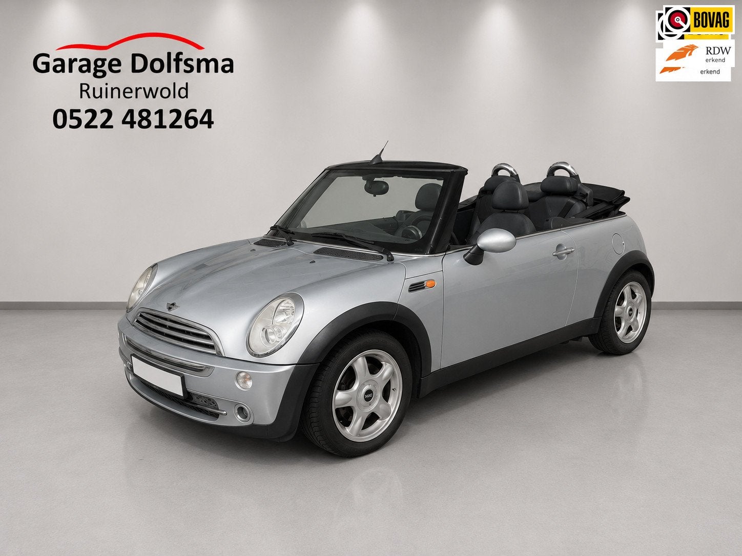 Mini Mini Cabrio 1.6 Cooper-100% onderhouden-prachtige auto-, Auto's, Mini, Gebruikt, Zwart, 4 cilinders, Cabriolet