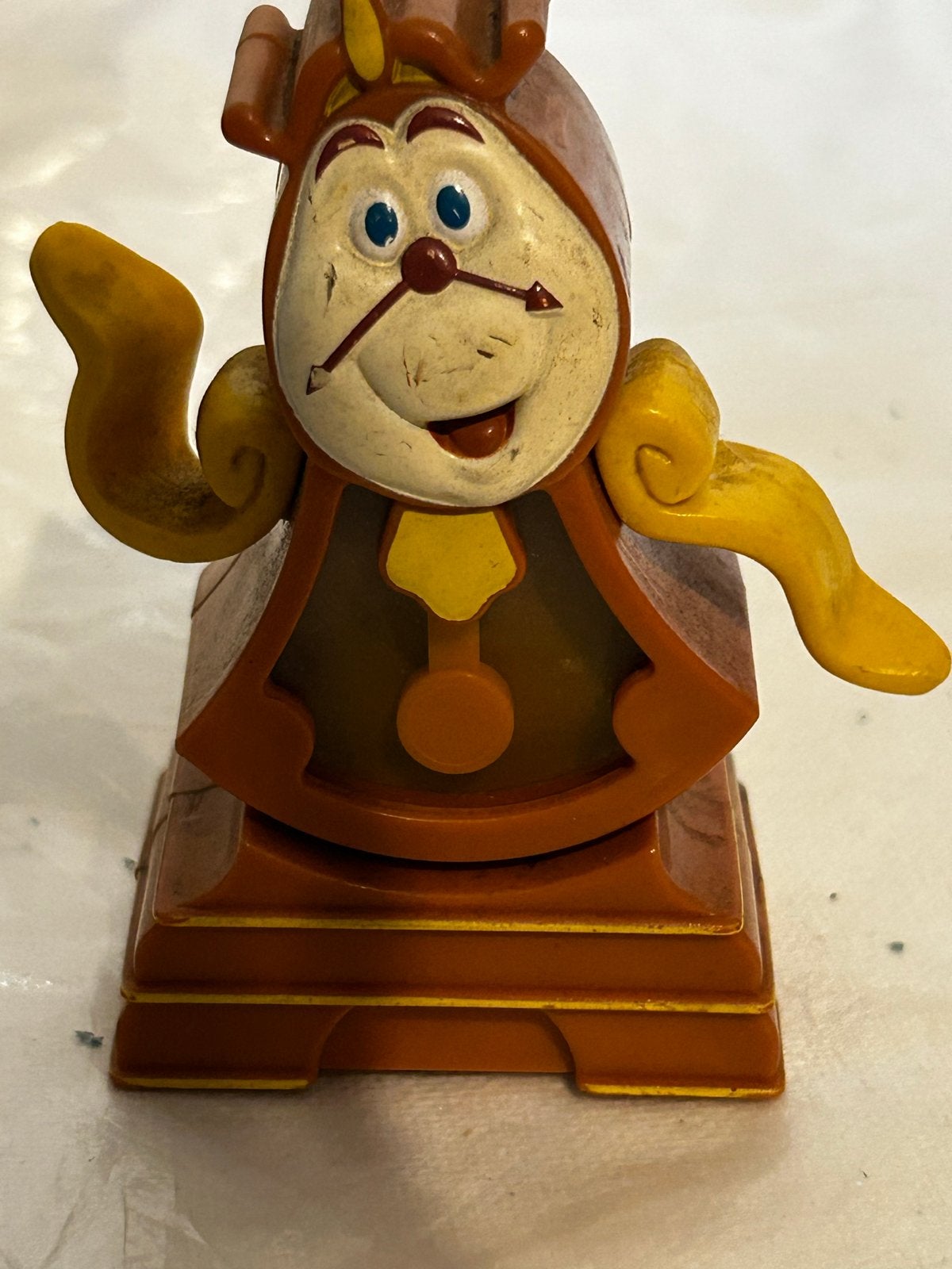 Vintage Disney McDonald's klok Cogsworth 1992, Ophalen of Verzenden, Assepoester of Belle, Gebruikt, Beeldje of Figuurtje