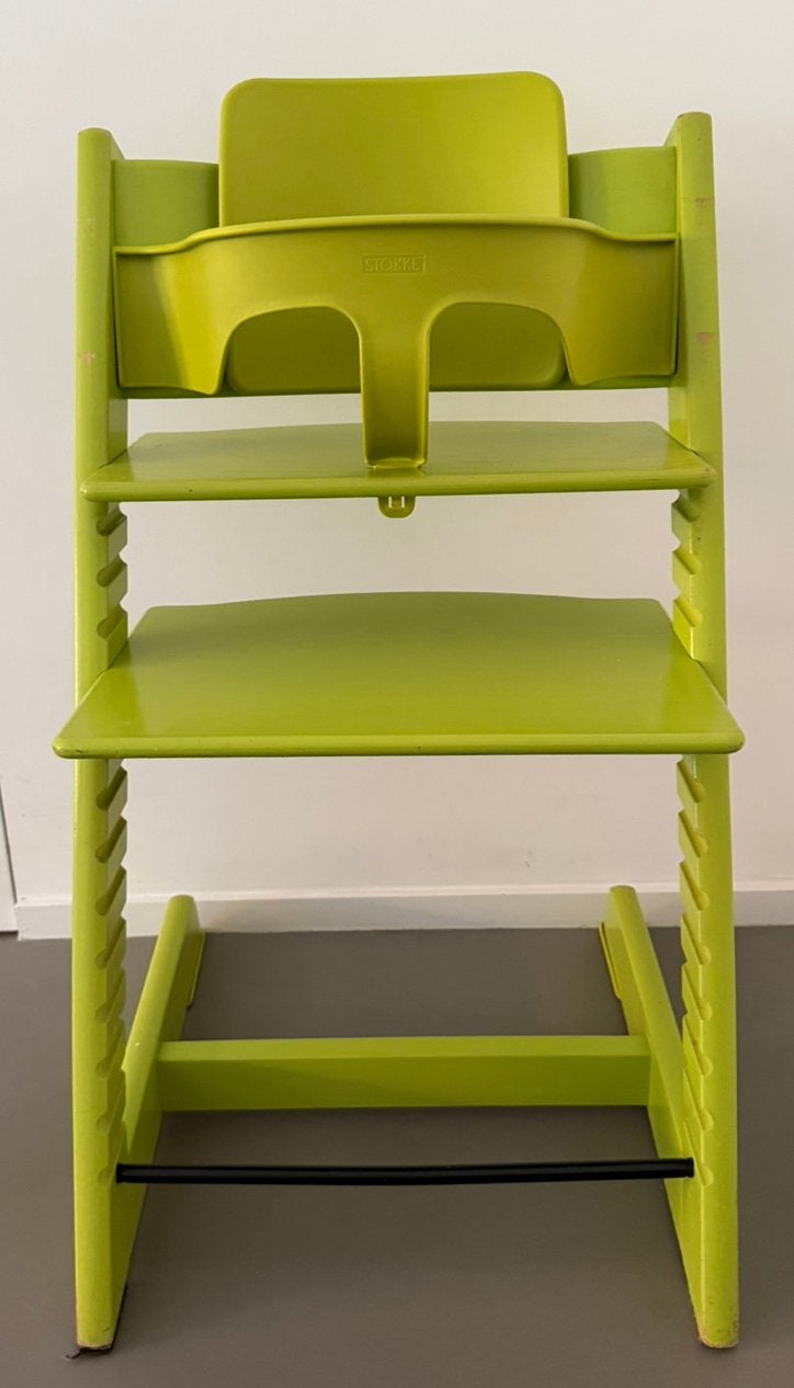 Stokke tripp trapp incl babyzitje - kleur groen, Ophalen, Gebruikt, Meegroeistoel, Stoelverkleiner