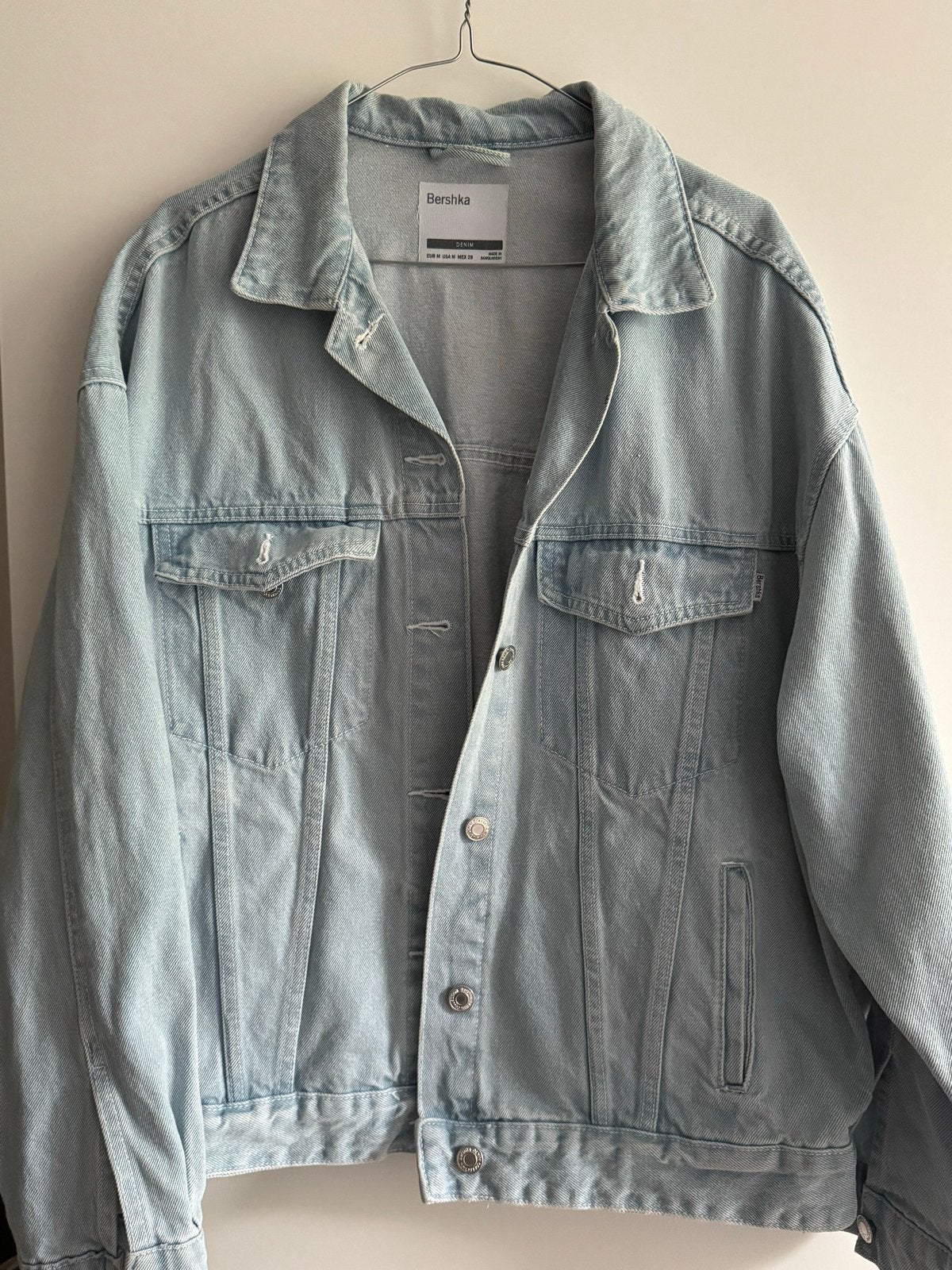 Bershka spijkerjack - Maat M, Ophalen, Gedragen, Maat 38/40 (M), Blauw