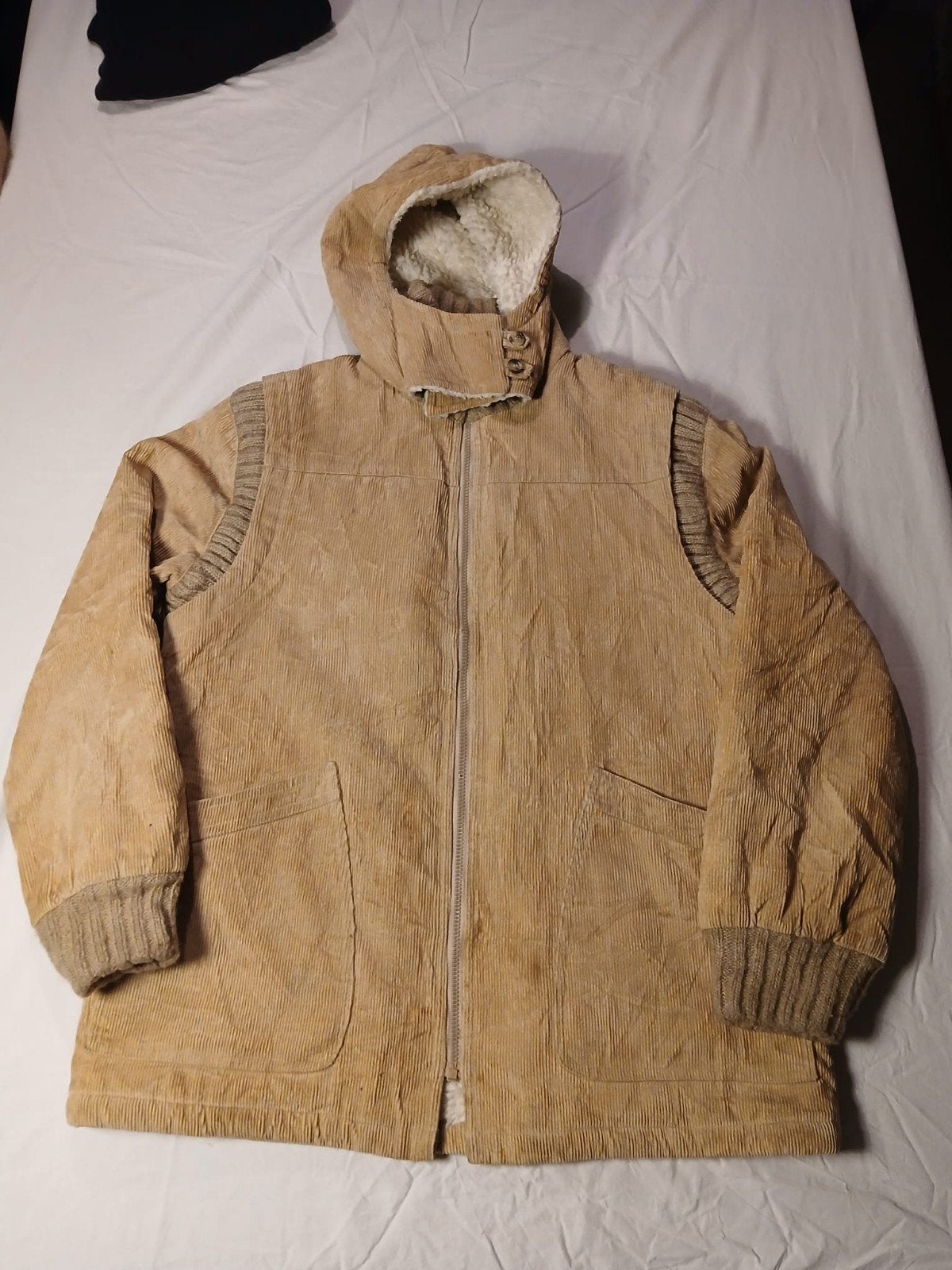 Heerlijke warme jas met teddy voering, Beige, Maat 42/44 (L), Ophalen of Verzenden, Onbekend