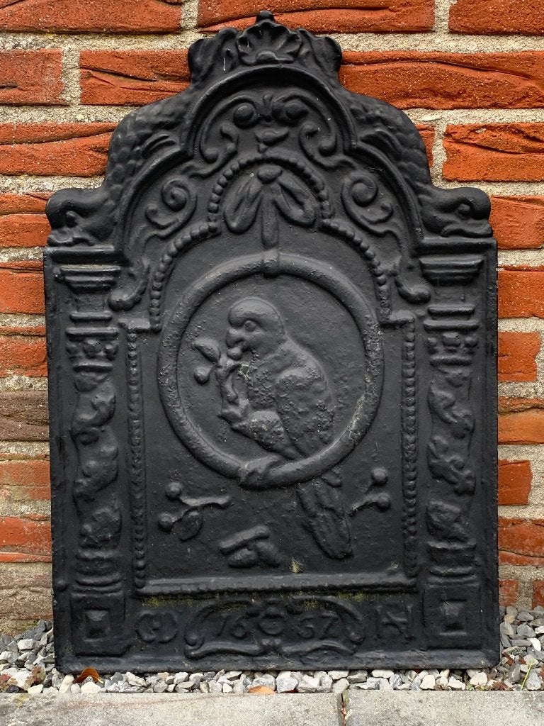 Haardplaat " De Papegaai ", Ophalen