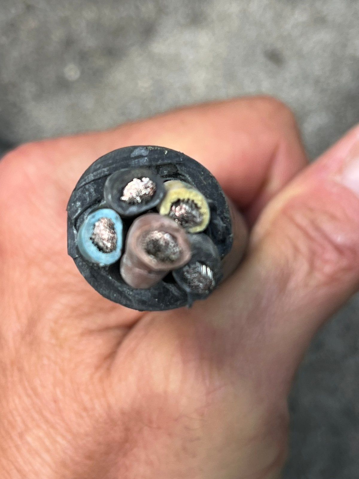 Dikke flexibele electrakabel 5x6, Ophalen, Zo goed als nieuw, Kabel of Snoer
