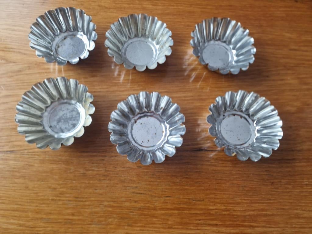 Metalen cupcake vormpjes, Ophalen of Verzenden, Gebruikt, Cupcakes, Bakvorm