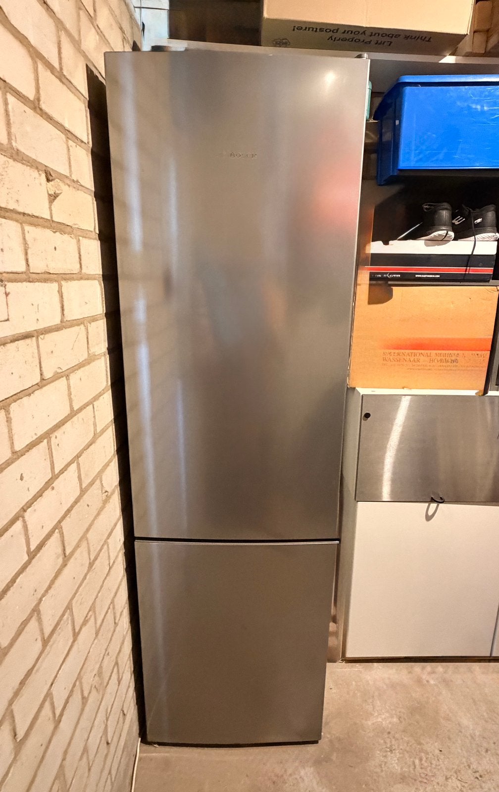 Bosch Koel-vriescombinatie RVS A+++, Witgoed en Apparatuur, Ophalen, 200 liter of meer, 60 cm of meer, Met aparte vriezer