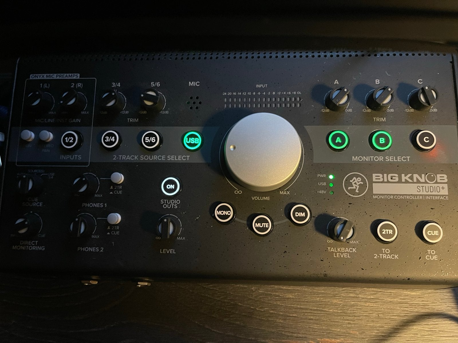 Mackie Big Knob Studio+ Monitor Controller/Interface, Ophalen, Gebruikt, Minder dan 5 kanalen, Microfooningang