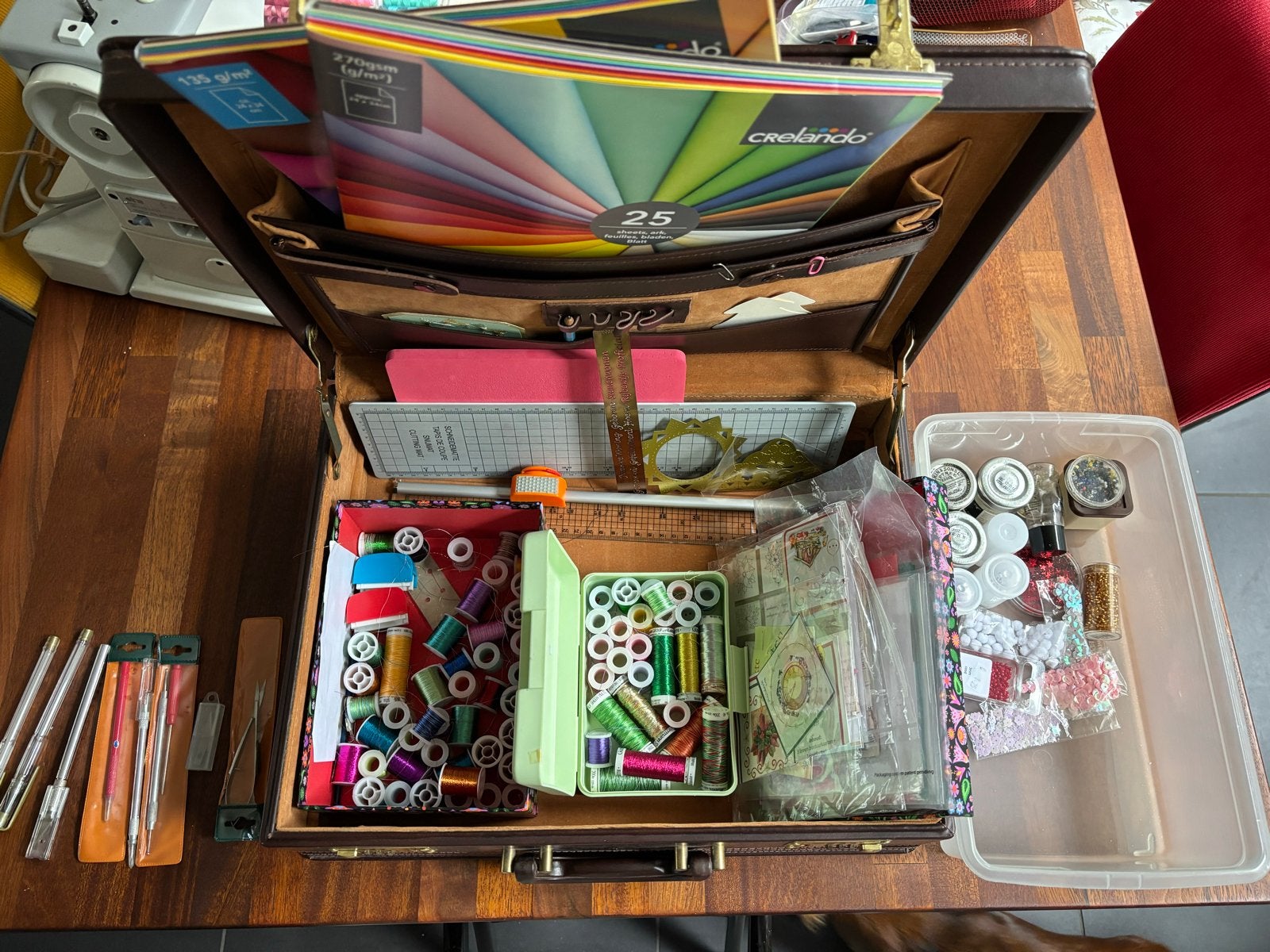 Alles voor borduur kaarten maken, Ophalen, Gebruikt, Textiel, Meerkleurig