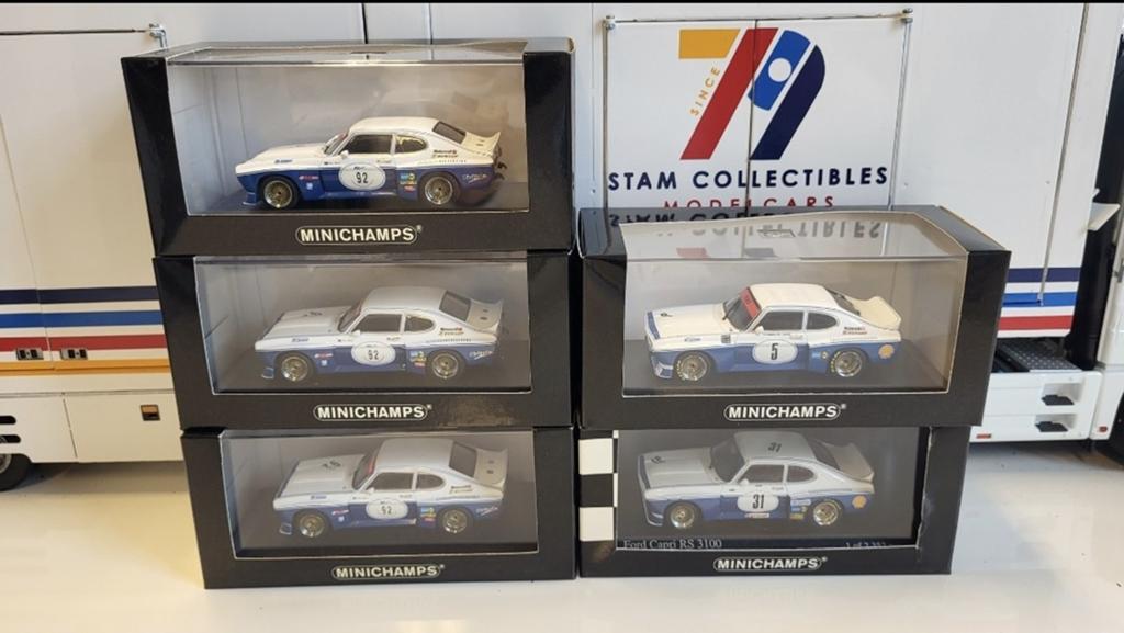 Minichamps Ford Capri 3100 RS DRM Blue / White, Auto, Ophalen of Verzenden, Zo goed als nieuw, MiniChamps
