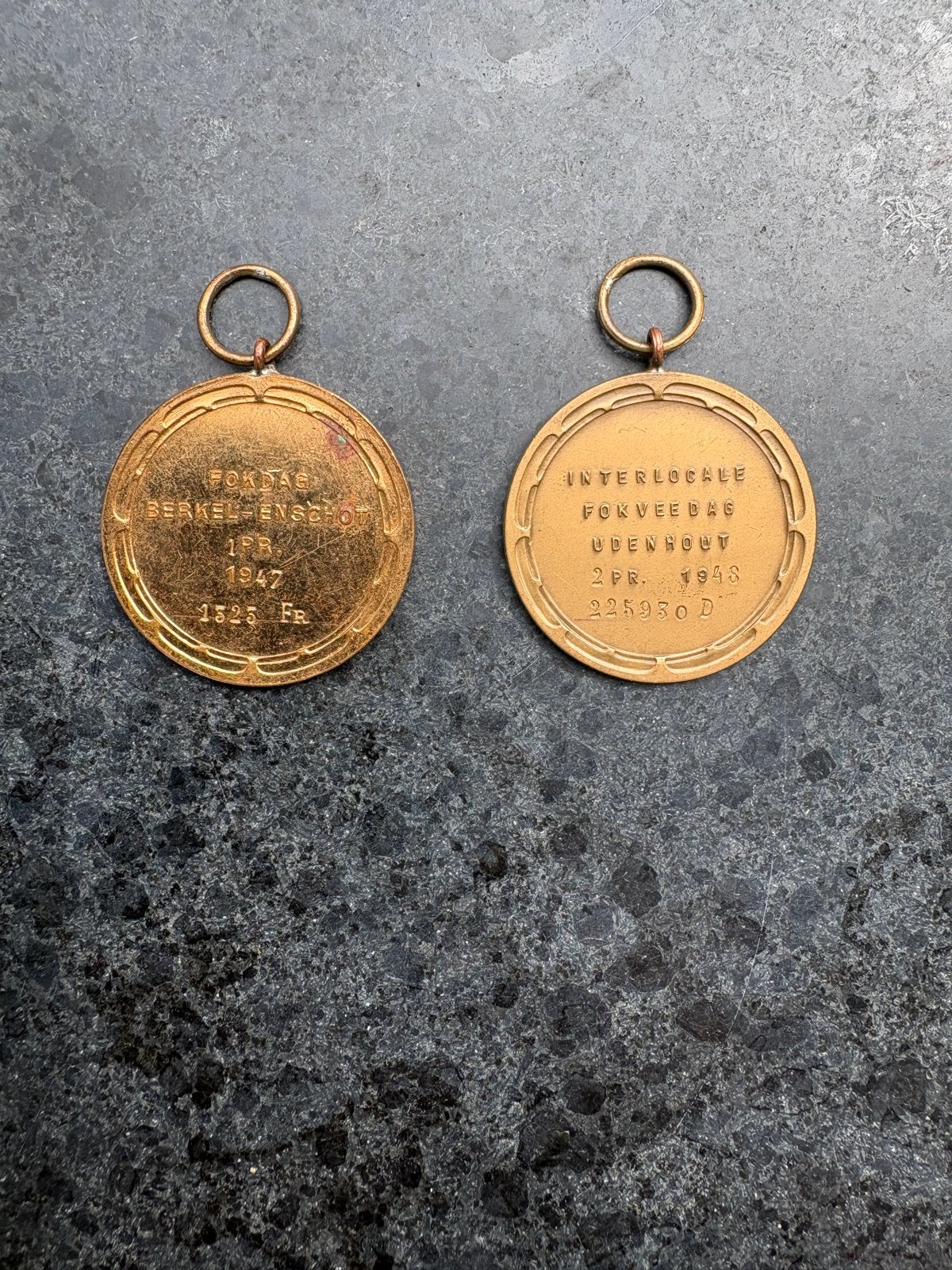 2 Oude Fokveedag Medailles - Brons - Nederland, Postzegels en Munten, Penningen en Medailles, Ophalen of Verzenden, Brons, Nederland